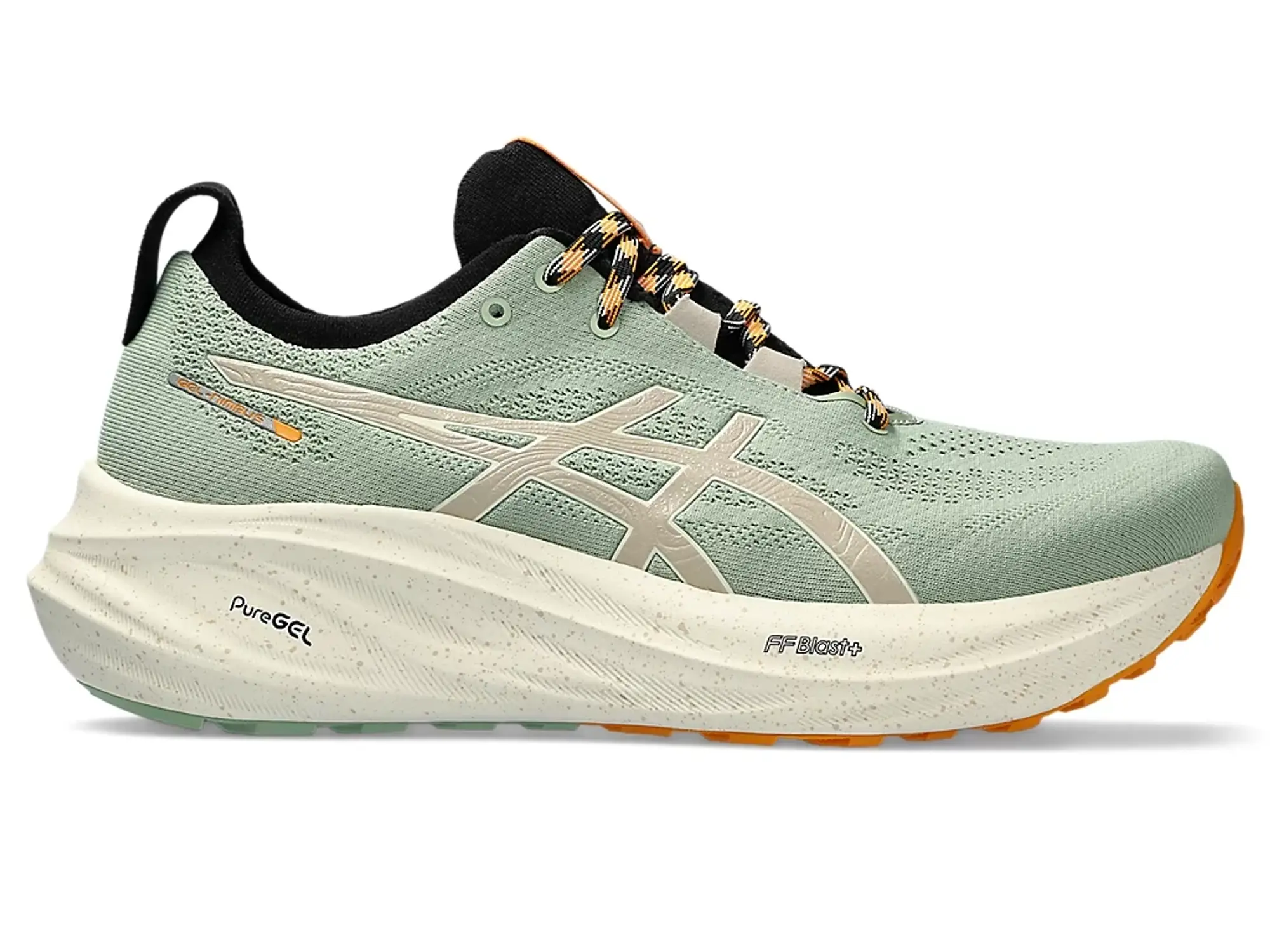ASICS Gel-Nimbus 26 TR Neutral Running Shoe Men - Olive, Orange
