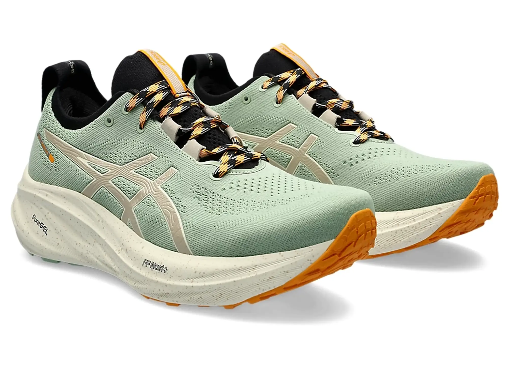 ASICS Gel-Nimbus 26 TR Neutral Running Shoe Men - Olive, Orange