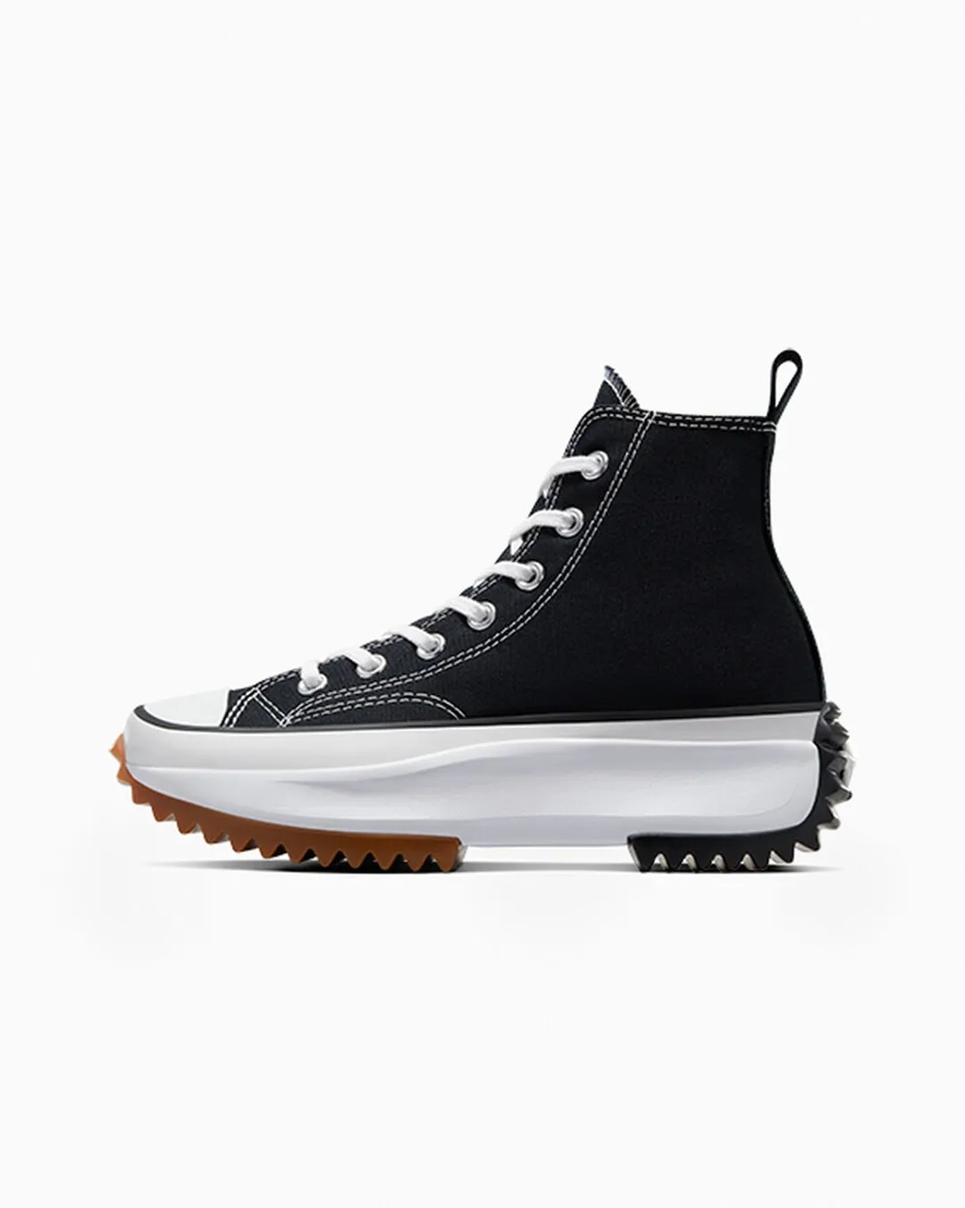 Converse run star hike hi trainers in black & white | 166800C