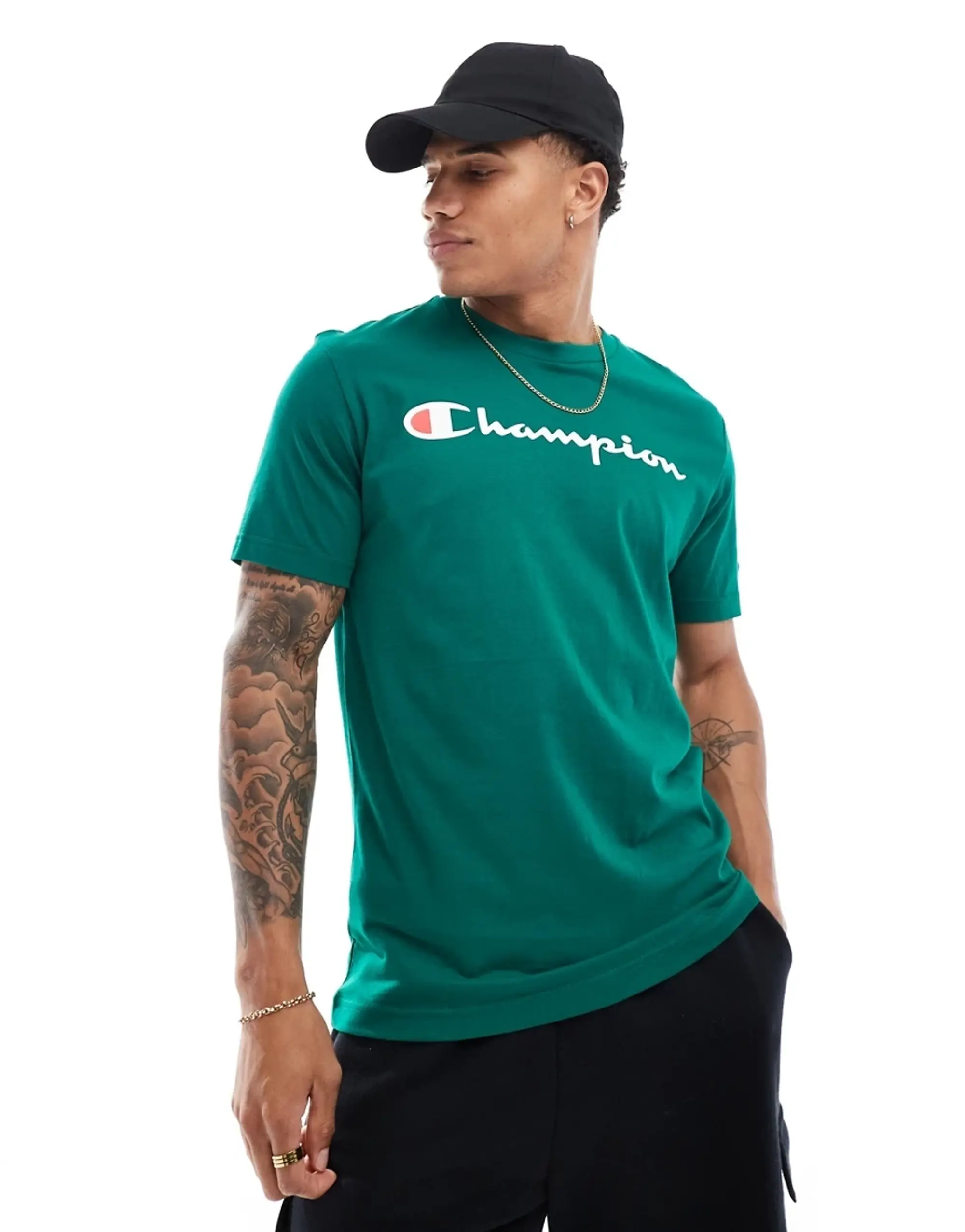 Champion chest logo t shirt best sale