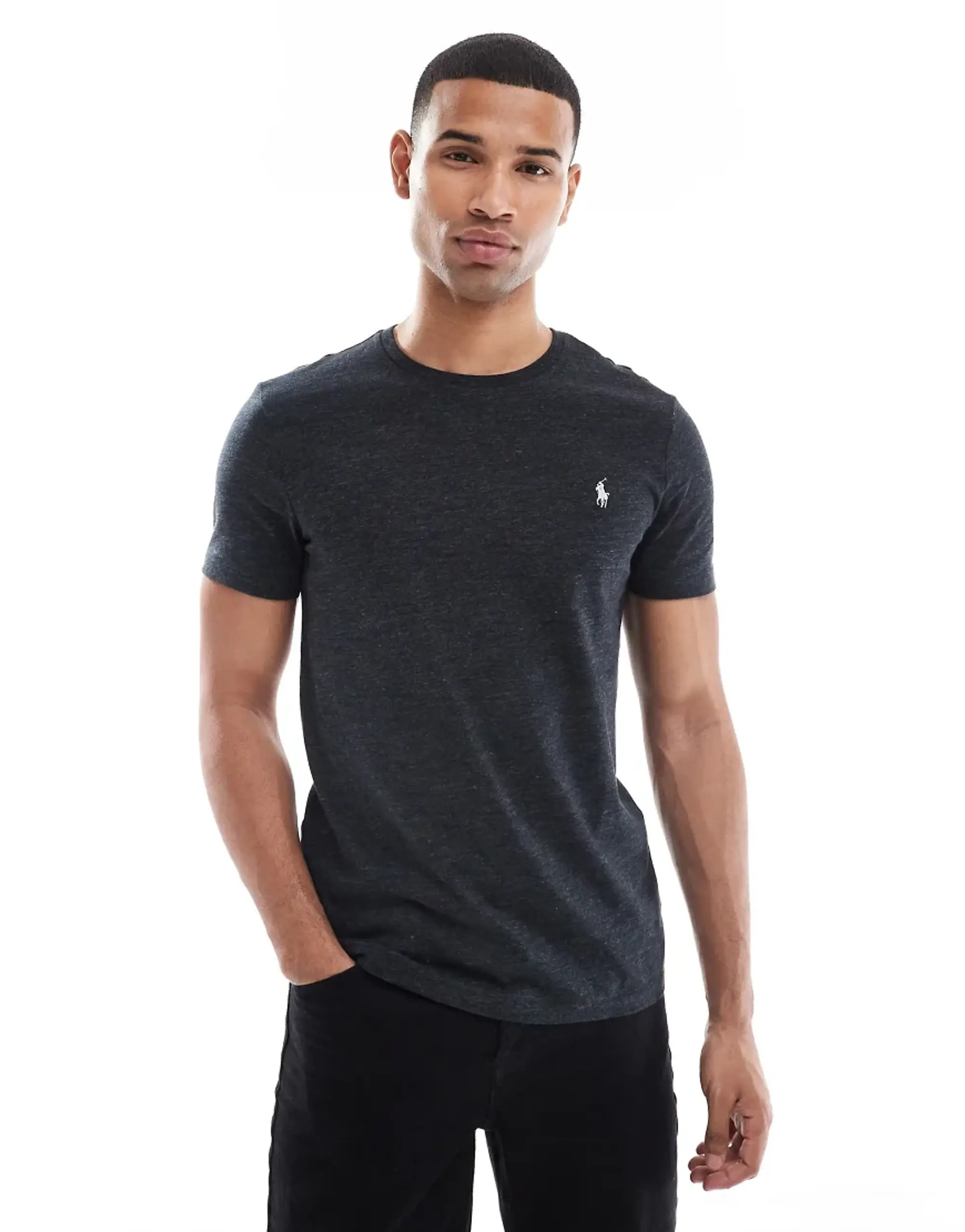 Polo Ralph Lauren  T-SHIRT AJUSTE EN COTON  men's T shirt in Black