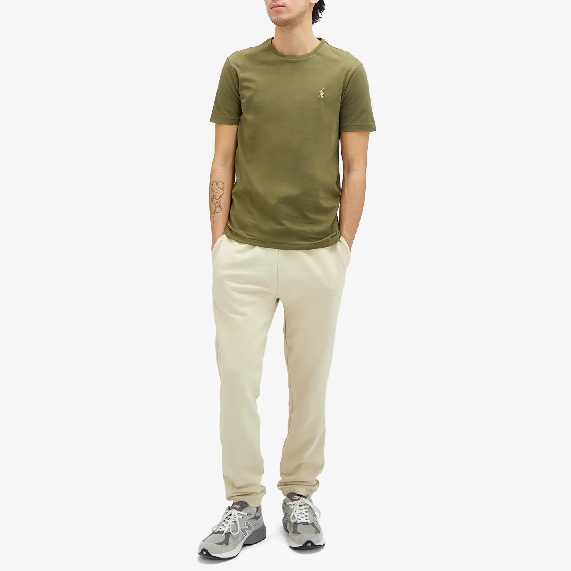 Polo Ralph Lauren  T-SHIRT AJUSTE EN COTON  men's T shirt in Kaki