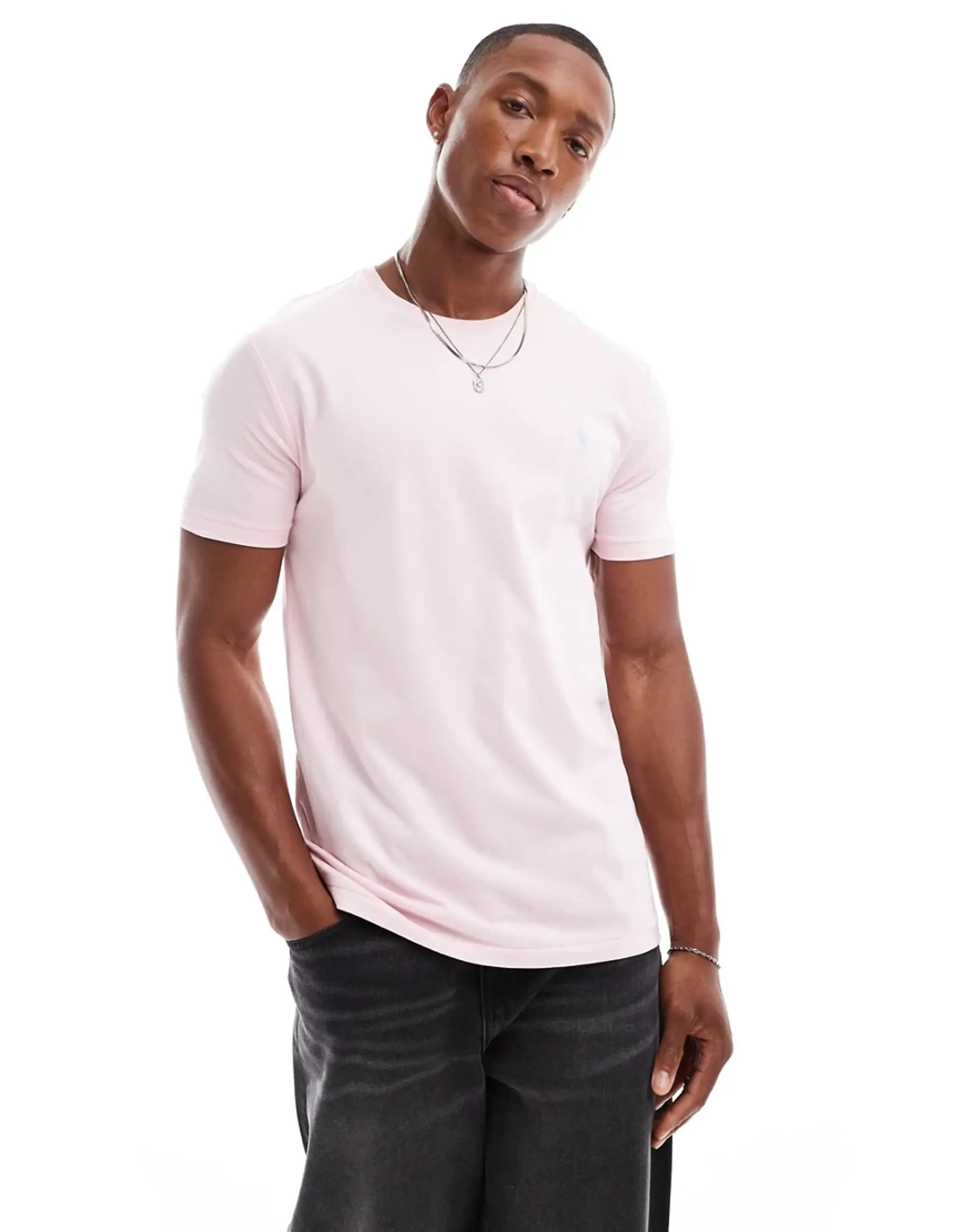 Pink ralph lauren t shirt mens best sale