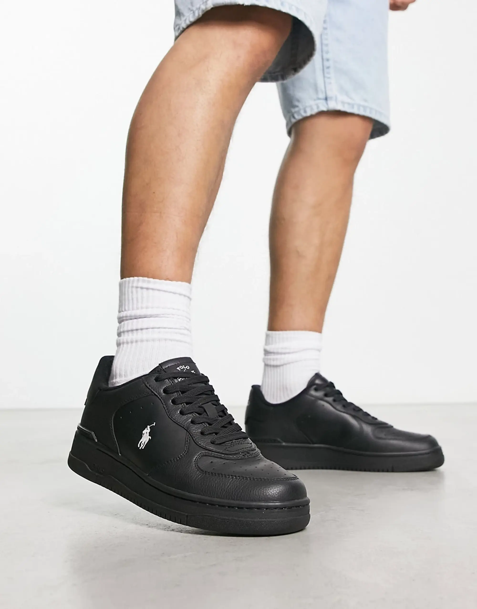 Polo Ralph Lauren Masters Court Trainer - Black - Size 5 - Black