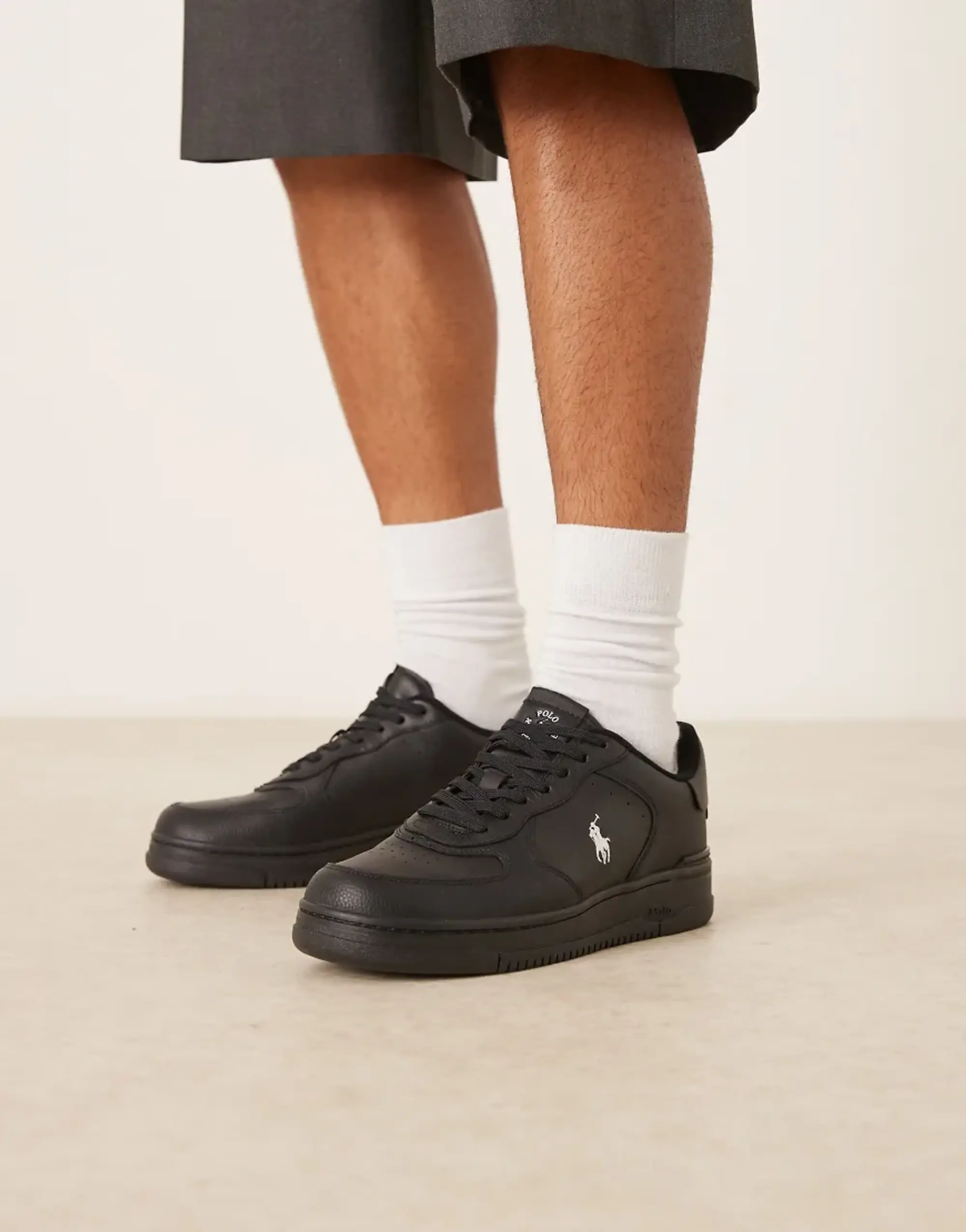 Polo Ralph Lauren Masters Court Trainer - Black - Size 5 - Black