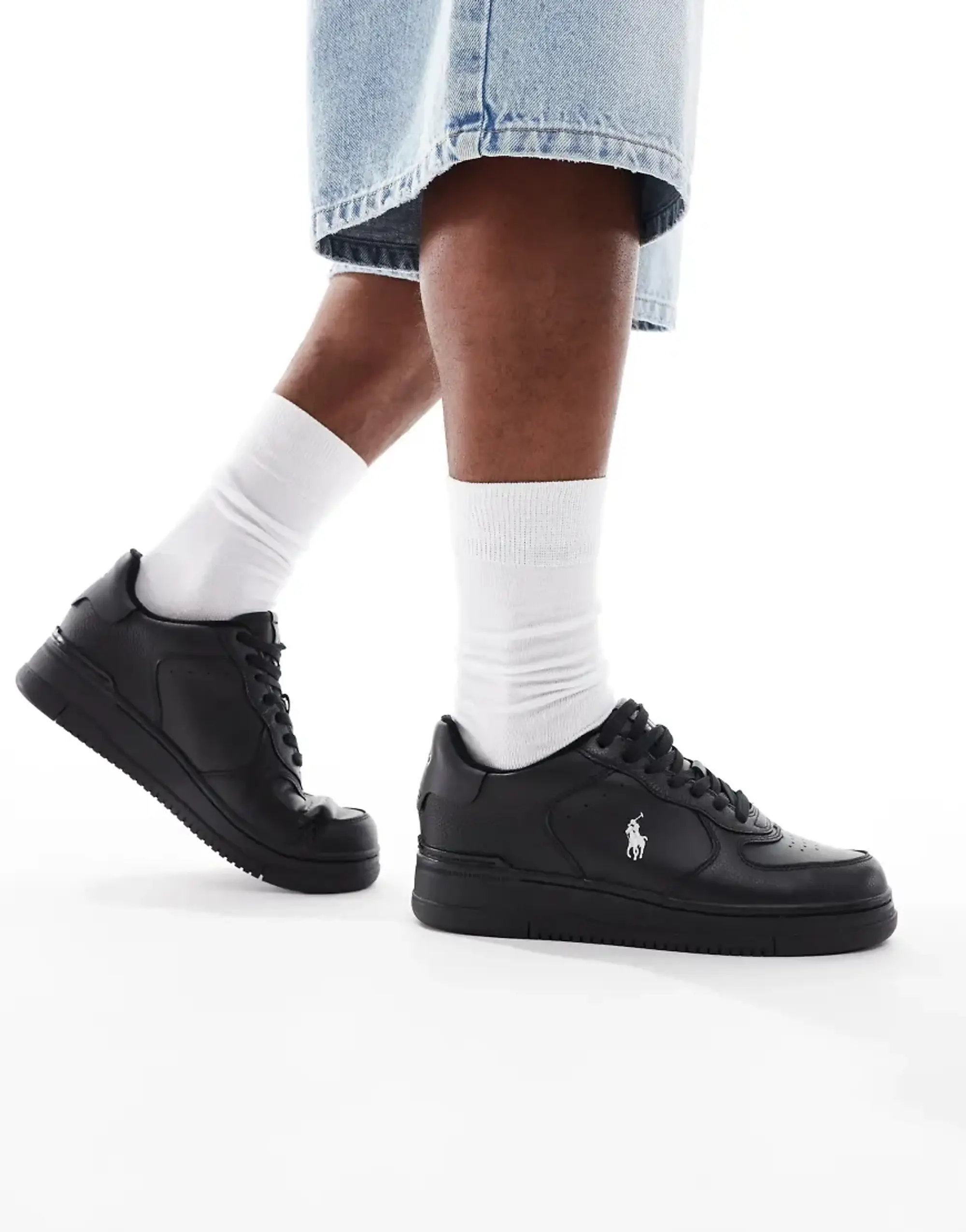 Polo Ralph Lauren Masters Court Trainer - Black - Size 5 - Black