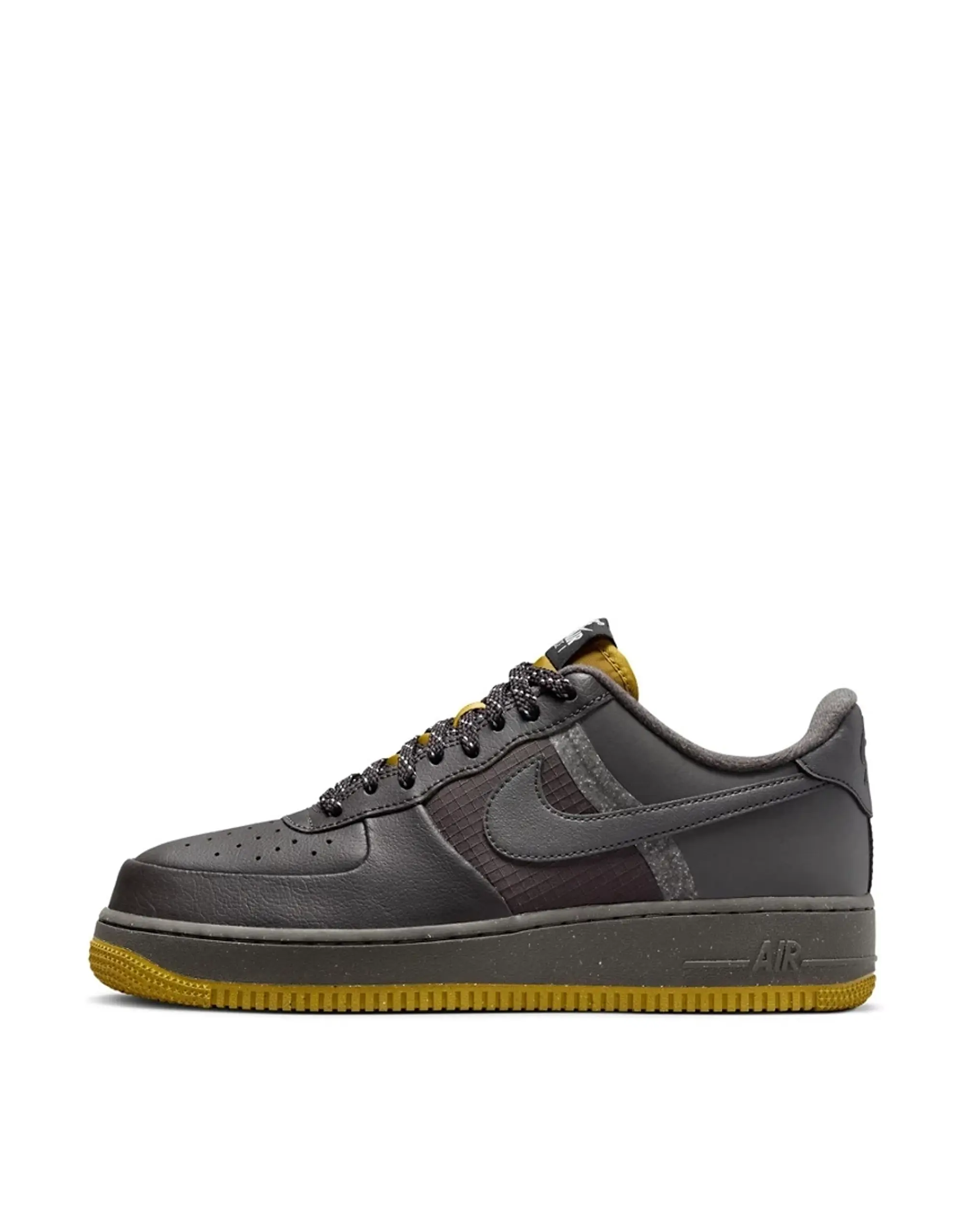 Nike Air Force 1 07 Trainers In Black And Brown FB8877 200 FOOTY.COM