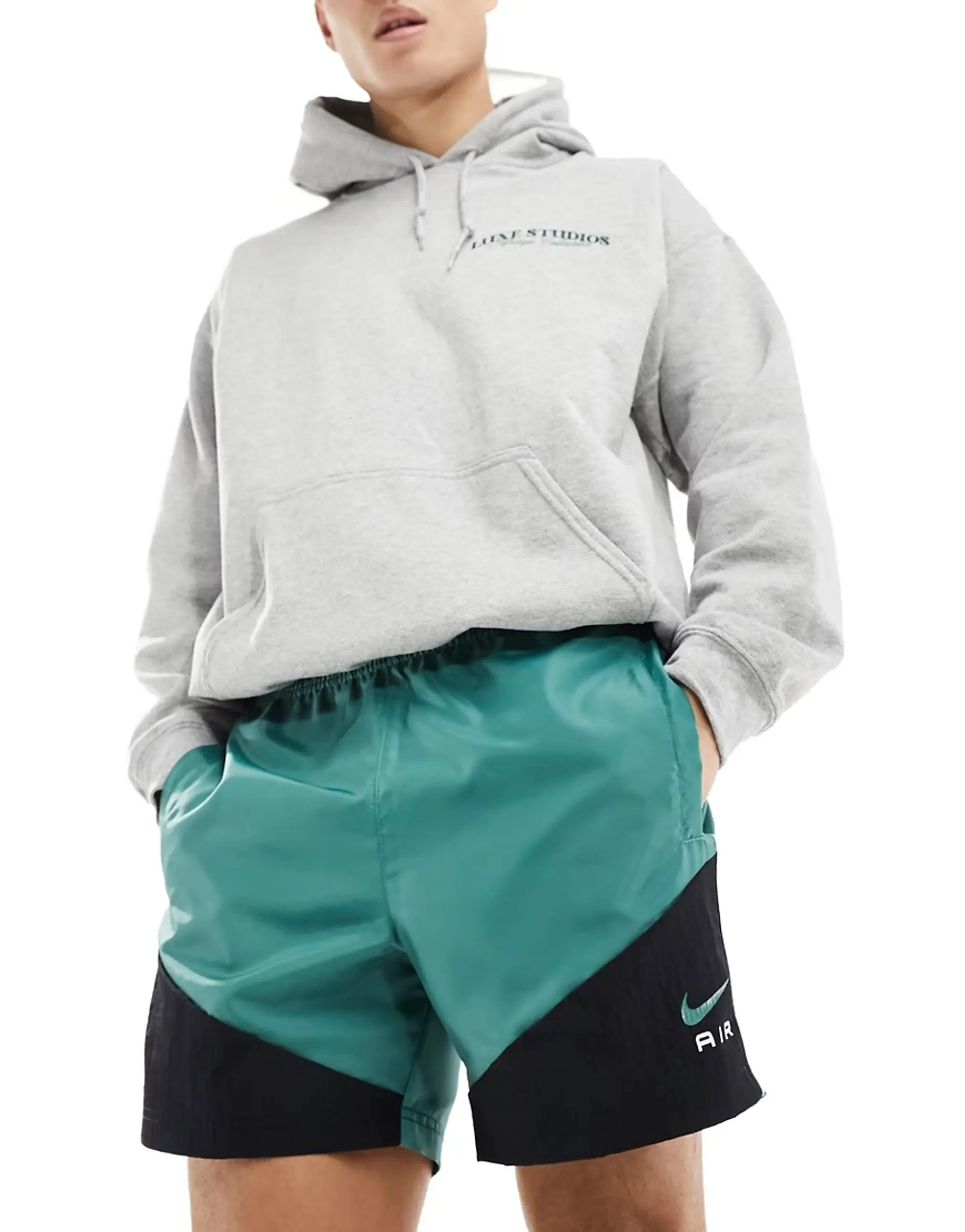 Nike Swoosh Air Woven Shorts In Dark Green