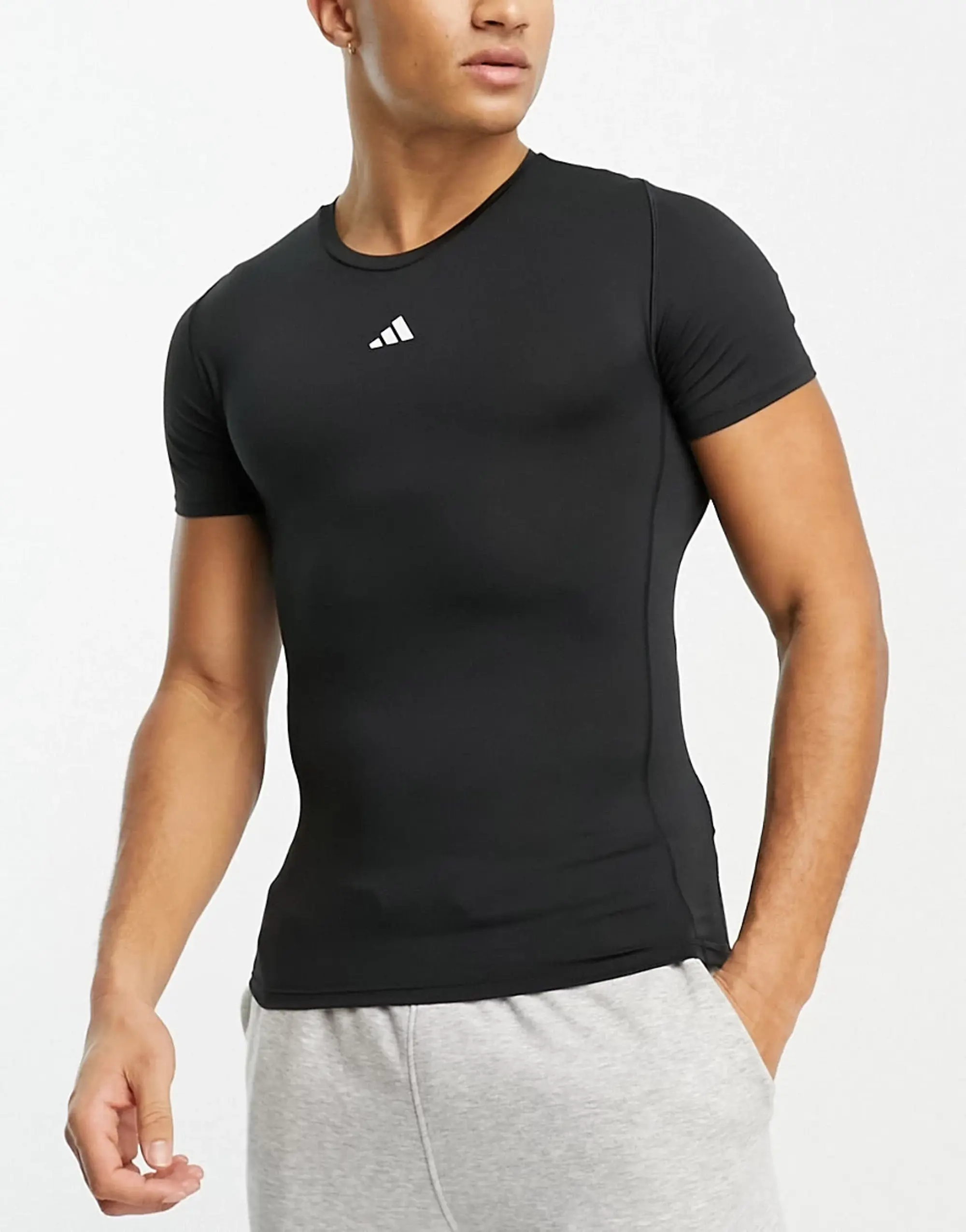 Adidas Training Techfit T-Shirt In Black