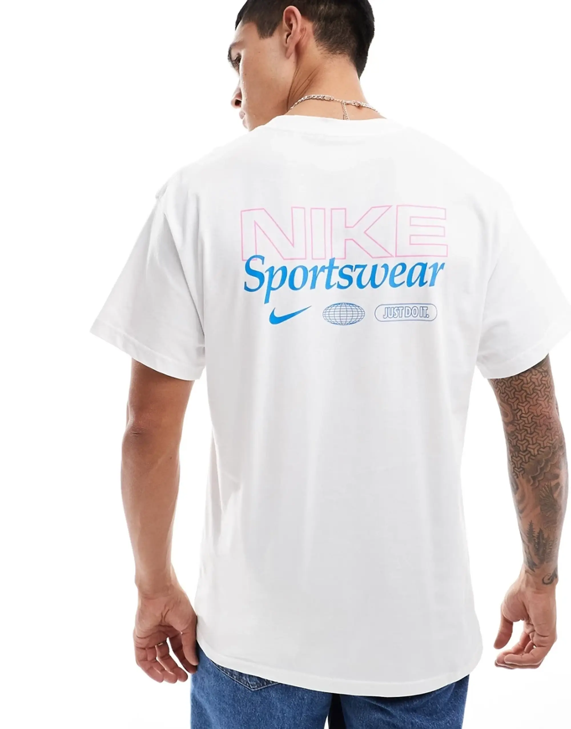 Nike Graphic Back Print T-Shirt In White