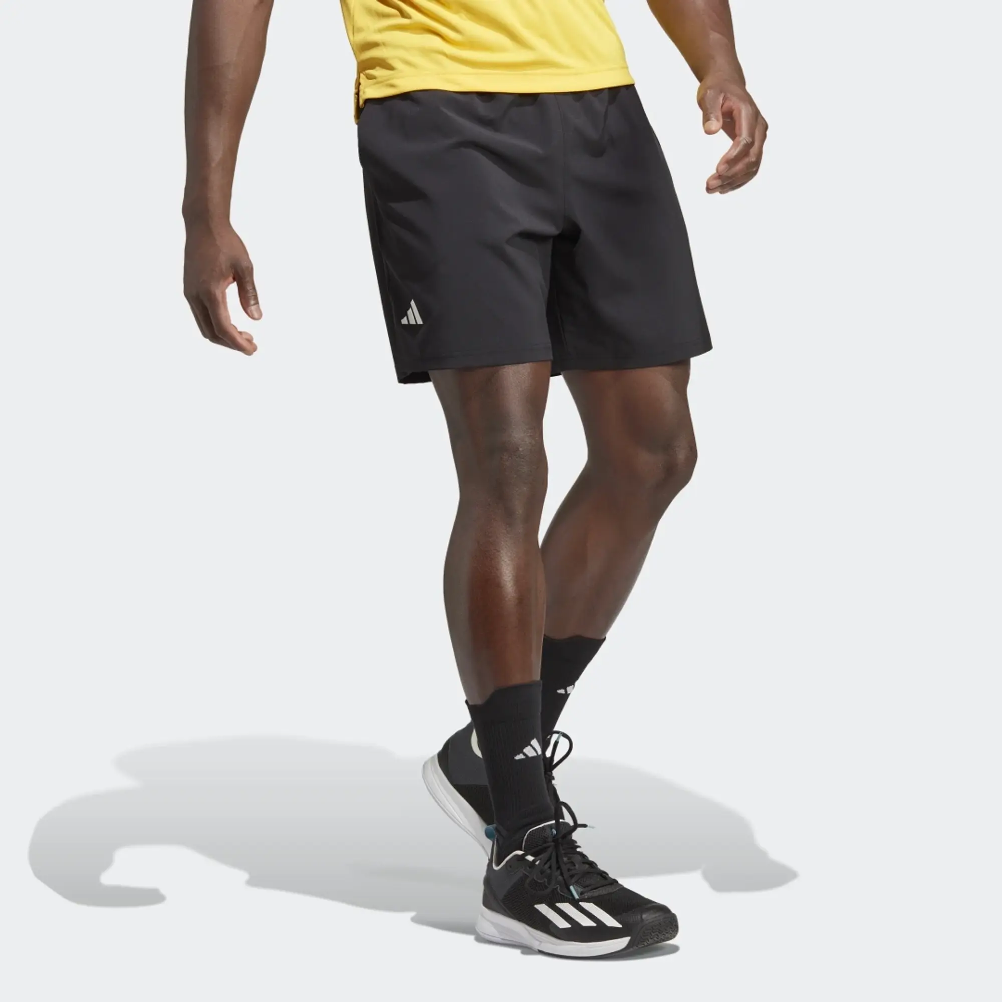 Adidas Tennis Club Stretch Woven Shorts In White