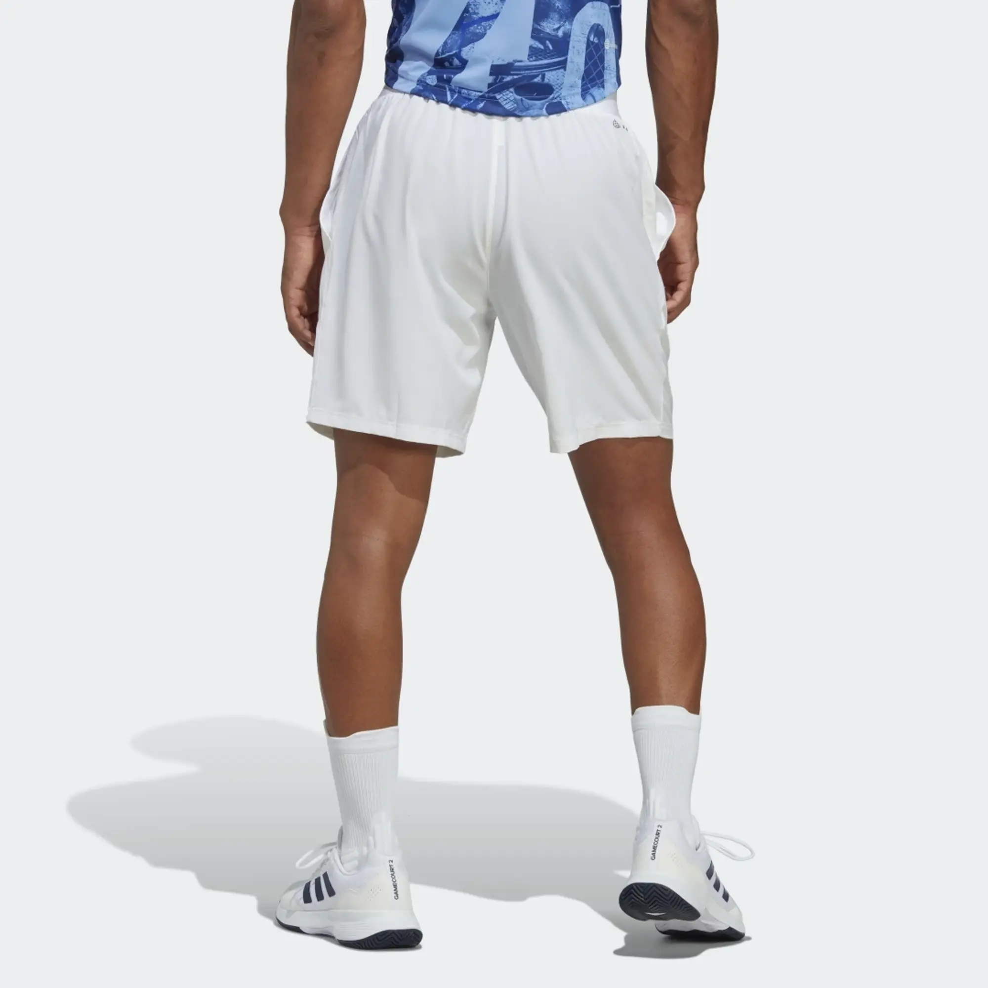 Adidas Tennis Club Stretch Woven Shorts In White