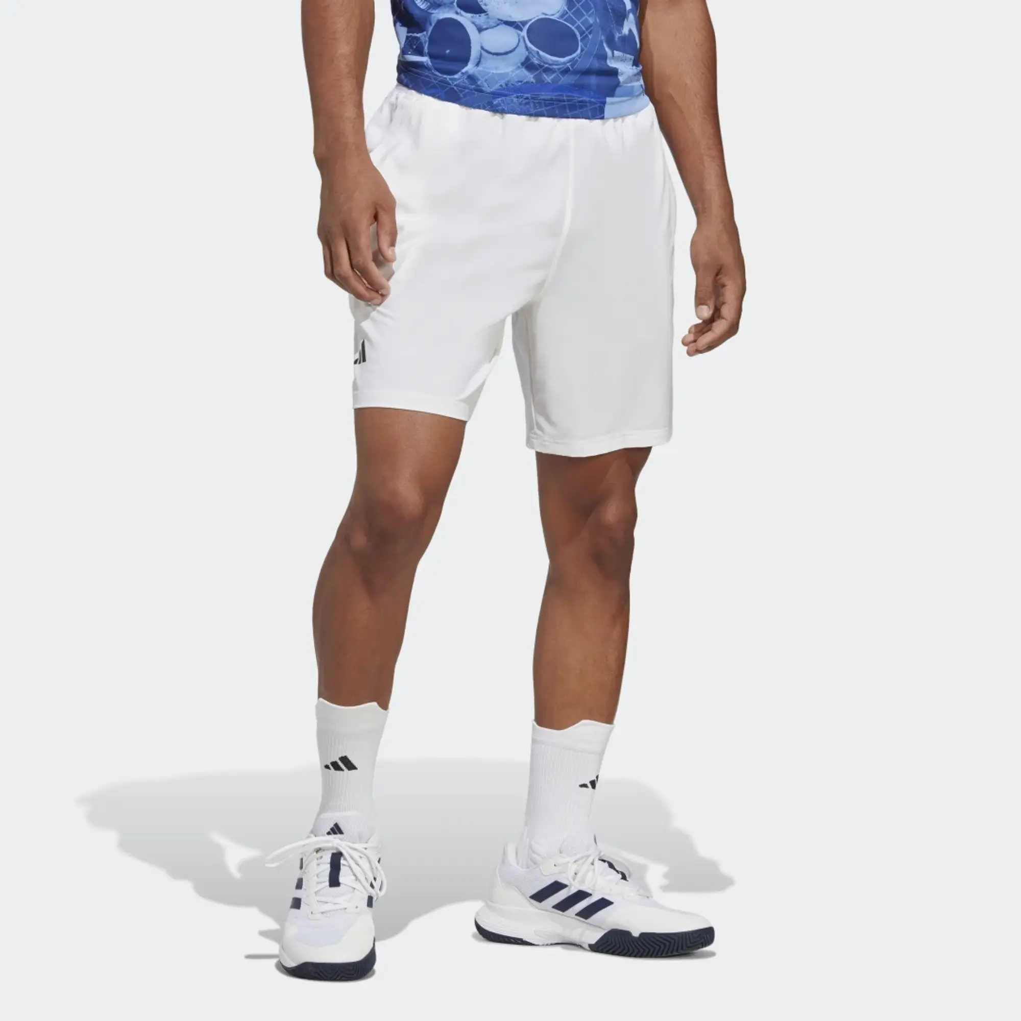 Adidas Tennis Club Stretch Woven Shorts In White