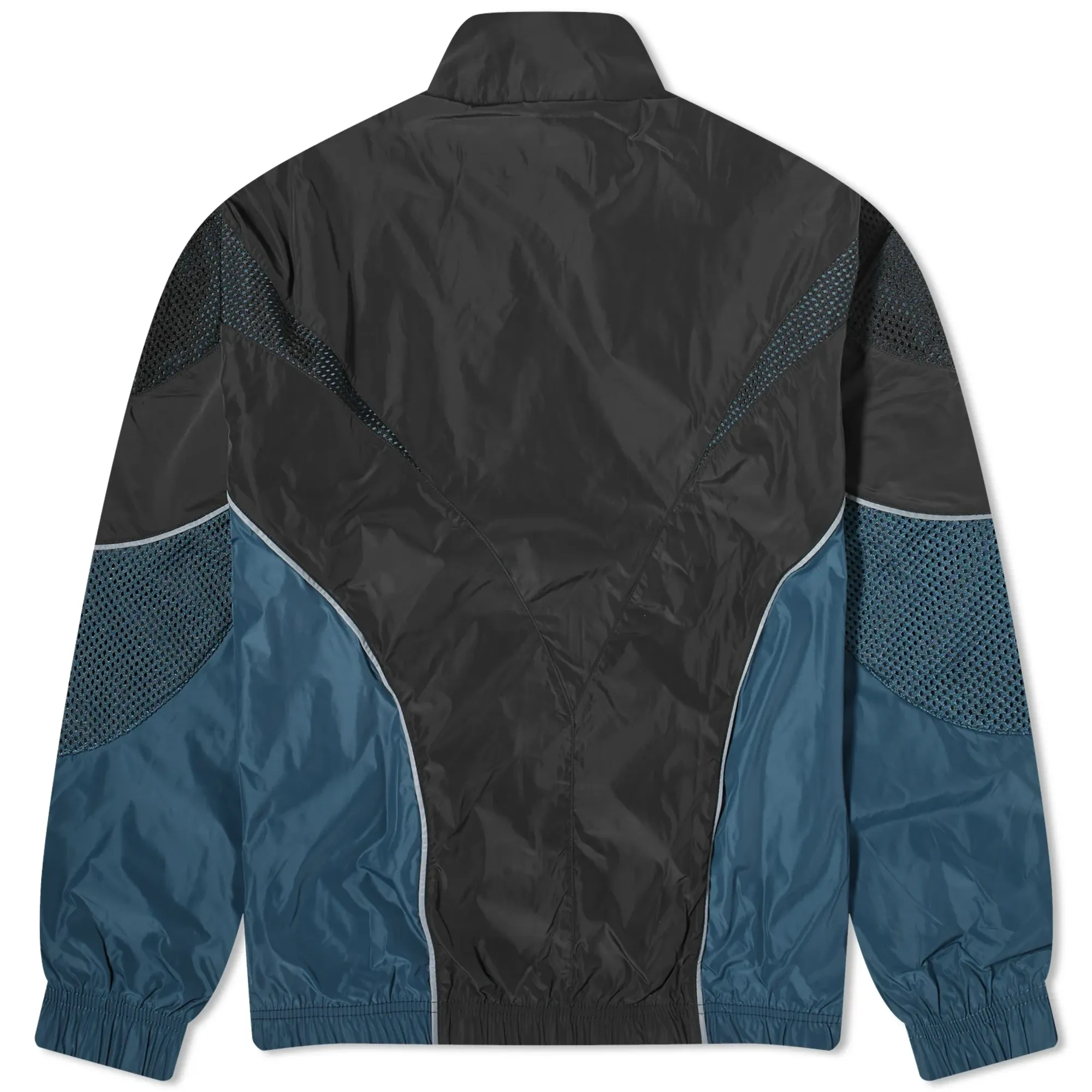 Adidas Originals Rekive Woven Track Top In Black/Dark Blue