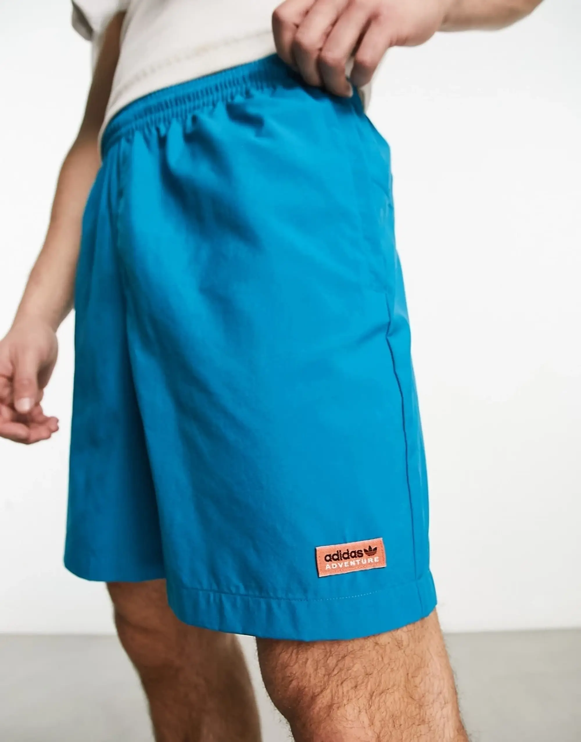 adidas Originals Adidas Origianls Adventure Logo Woven Shorts In Blue-Green