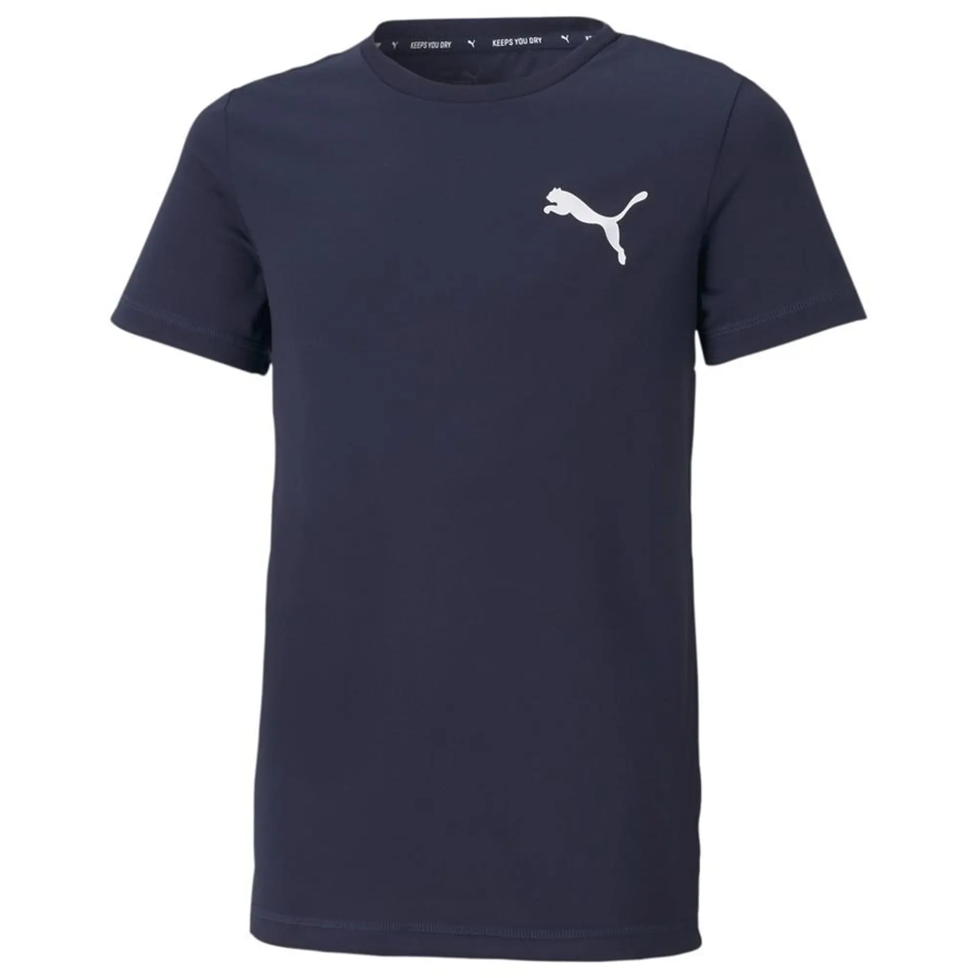 Puma Childrens Unisex Active Small Logo Youth Tee - Blue