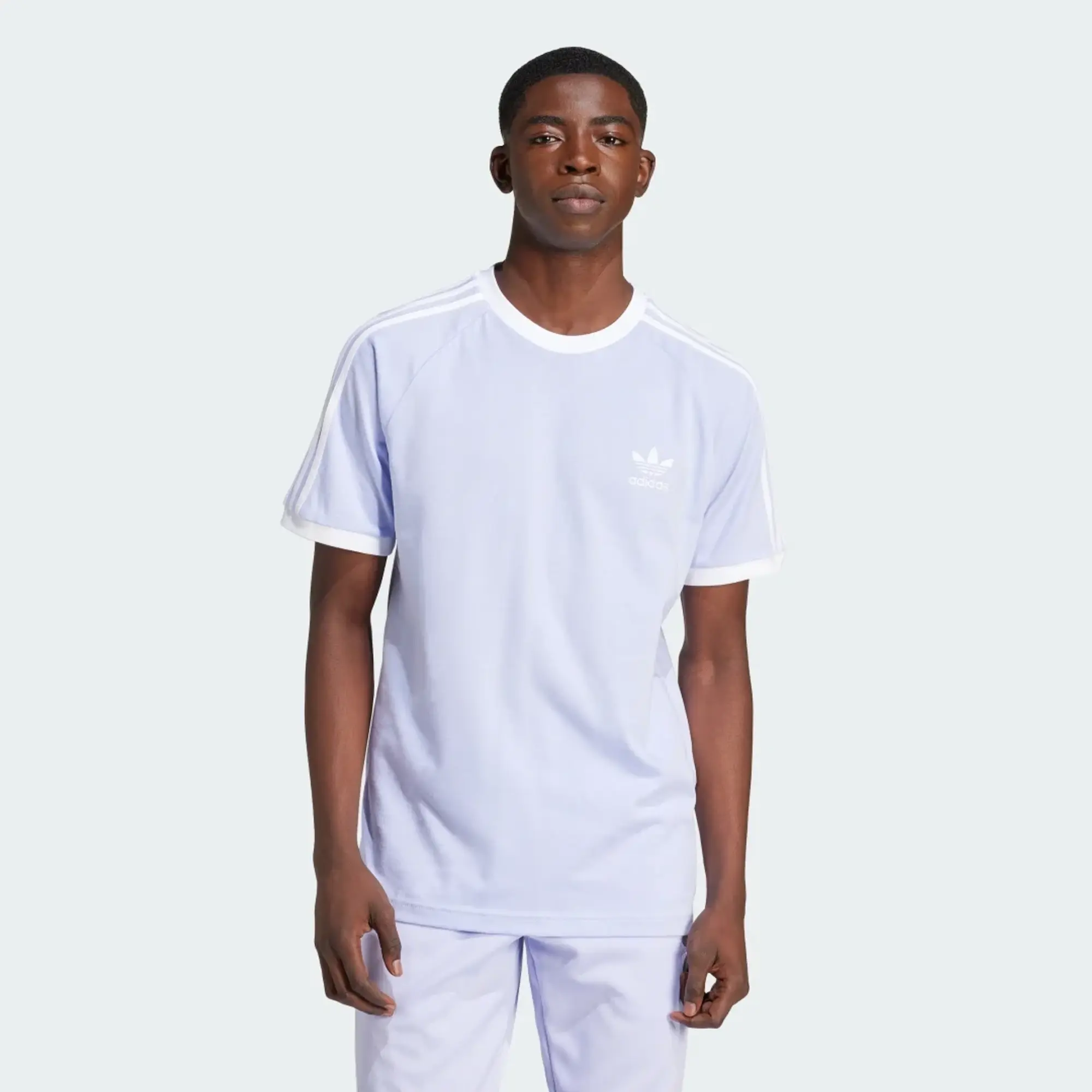 adidas Originals Mens Adicolor Classics 3-Stripes Tee - Purple Cotton