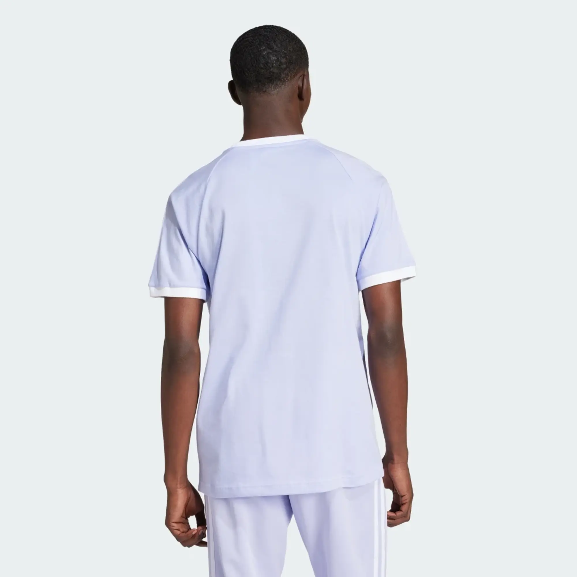adidas Originals Mens Adicolor Classics 3-Stripes Tee - Purple Cotton