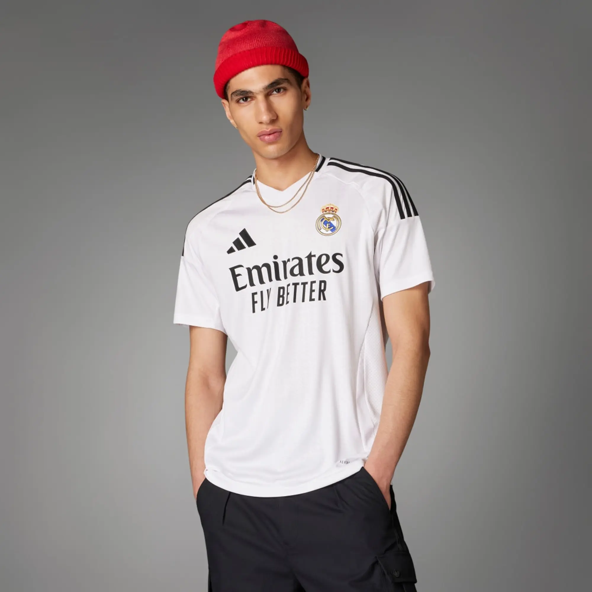 adidas Adults Real Madrid 24/25 Home Jersey in White