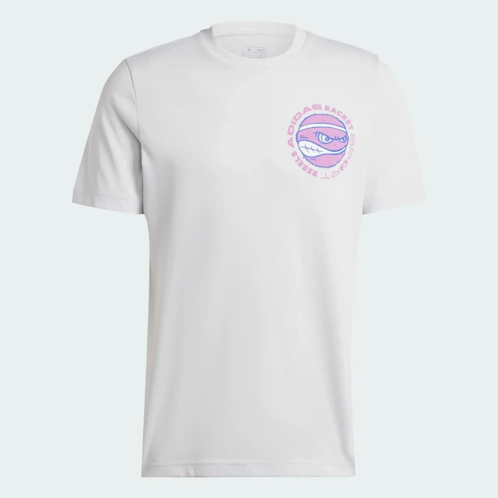 Adidas Tennis T-Shirt With Racket Graphic In Grey