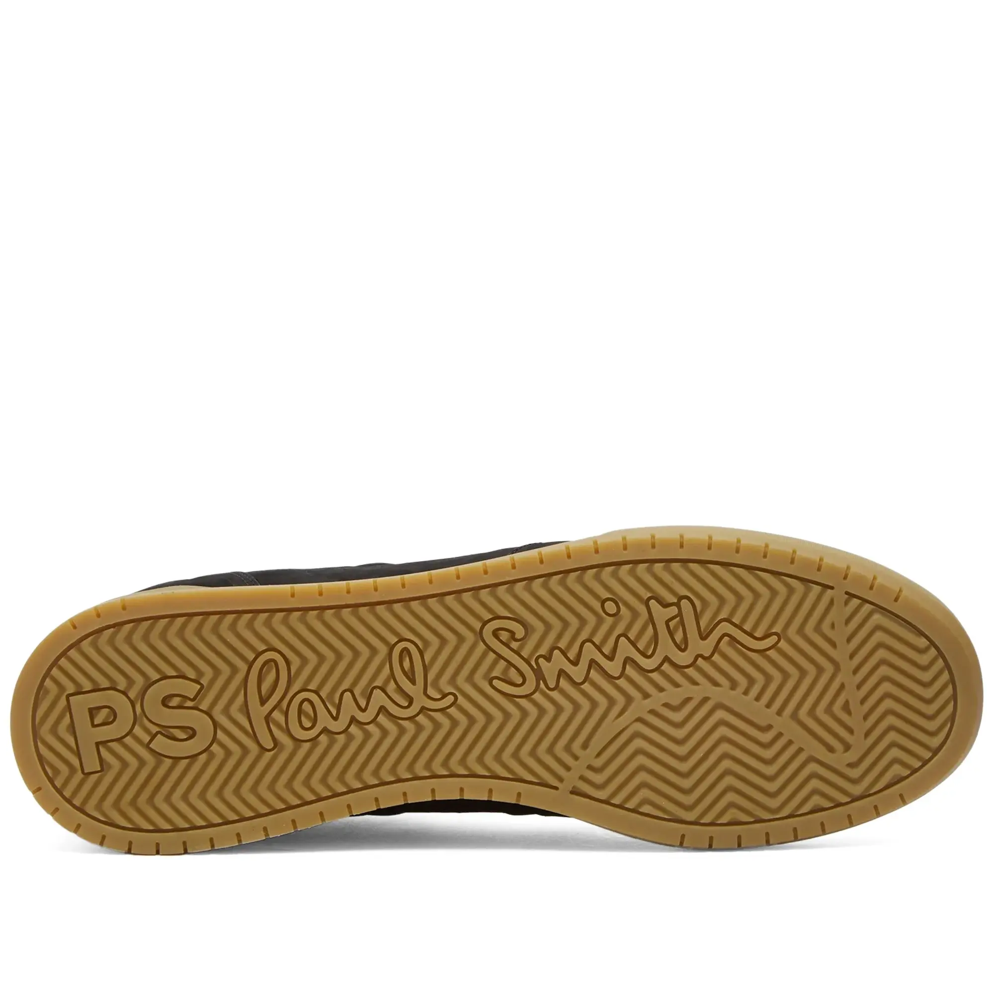 Paul Smith Dover Suede Mix Trainer In Black With Gum Sole