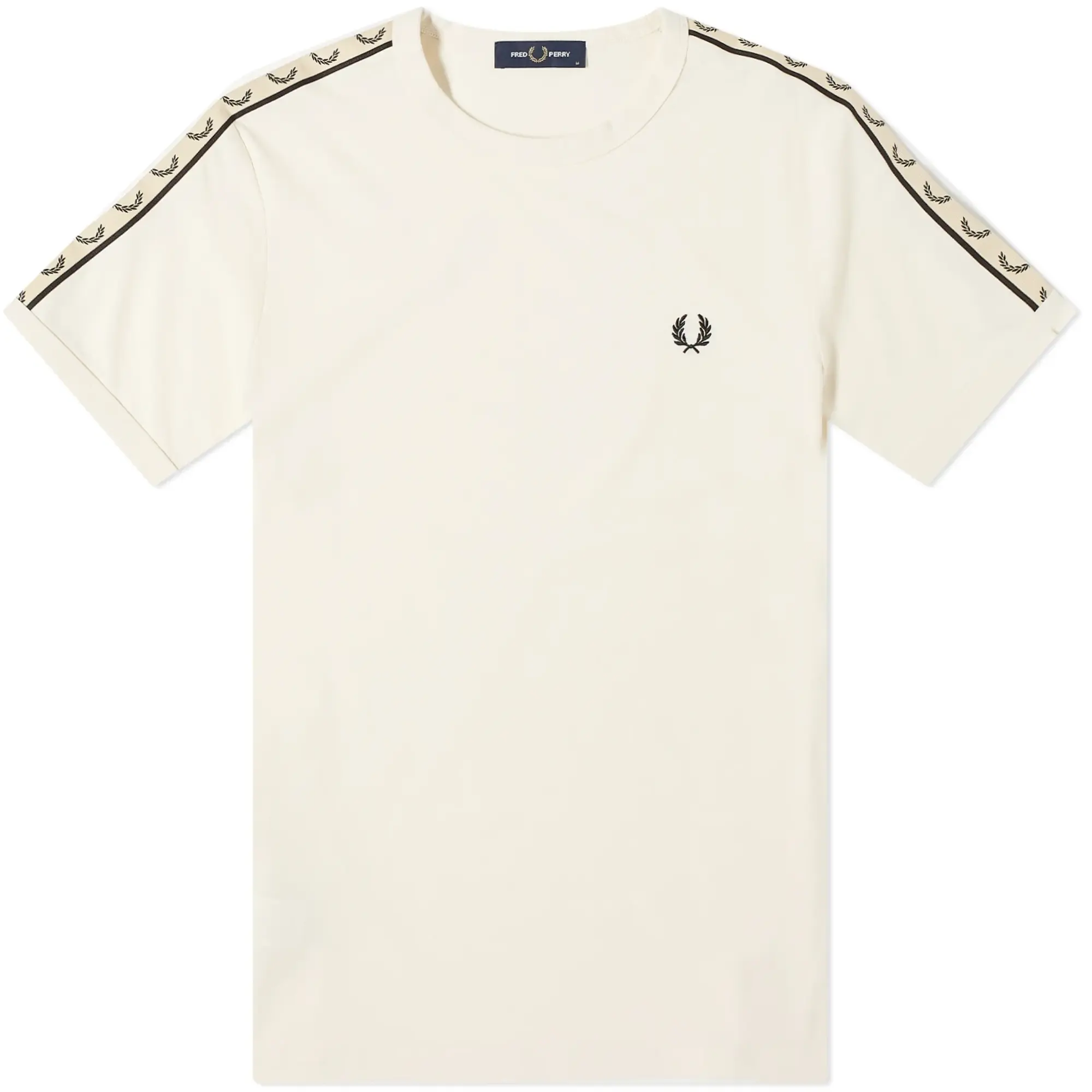 Fred Perry Contrast Tape Ringer T-Shirt In Off White