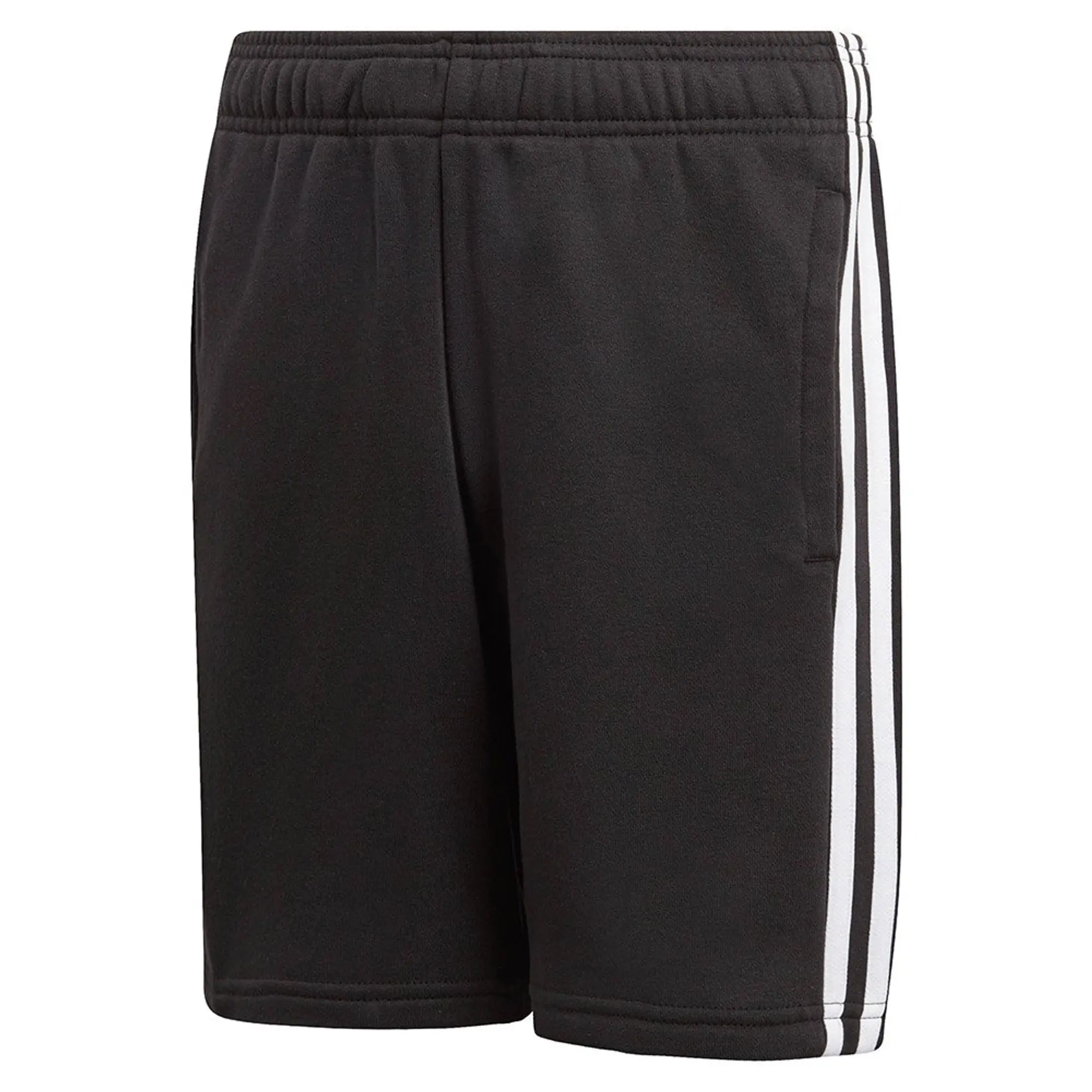 Adidas Essentials 3 Stripes Knit Shorts  - Black