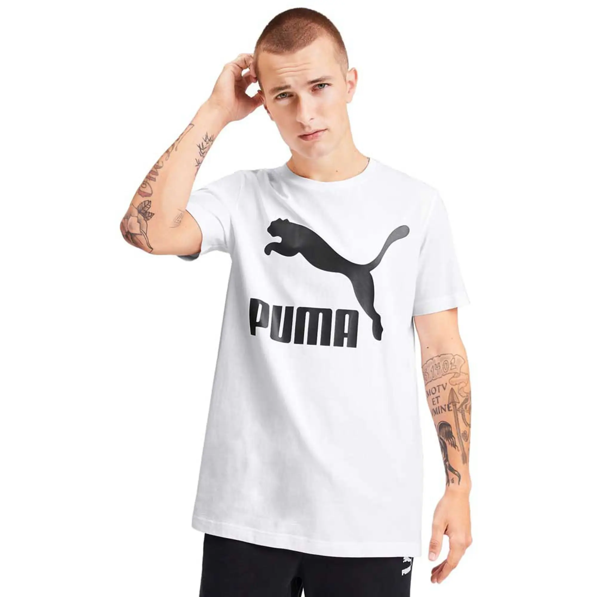 Puma Classics Logo Short Sleeve T-shirt  - White