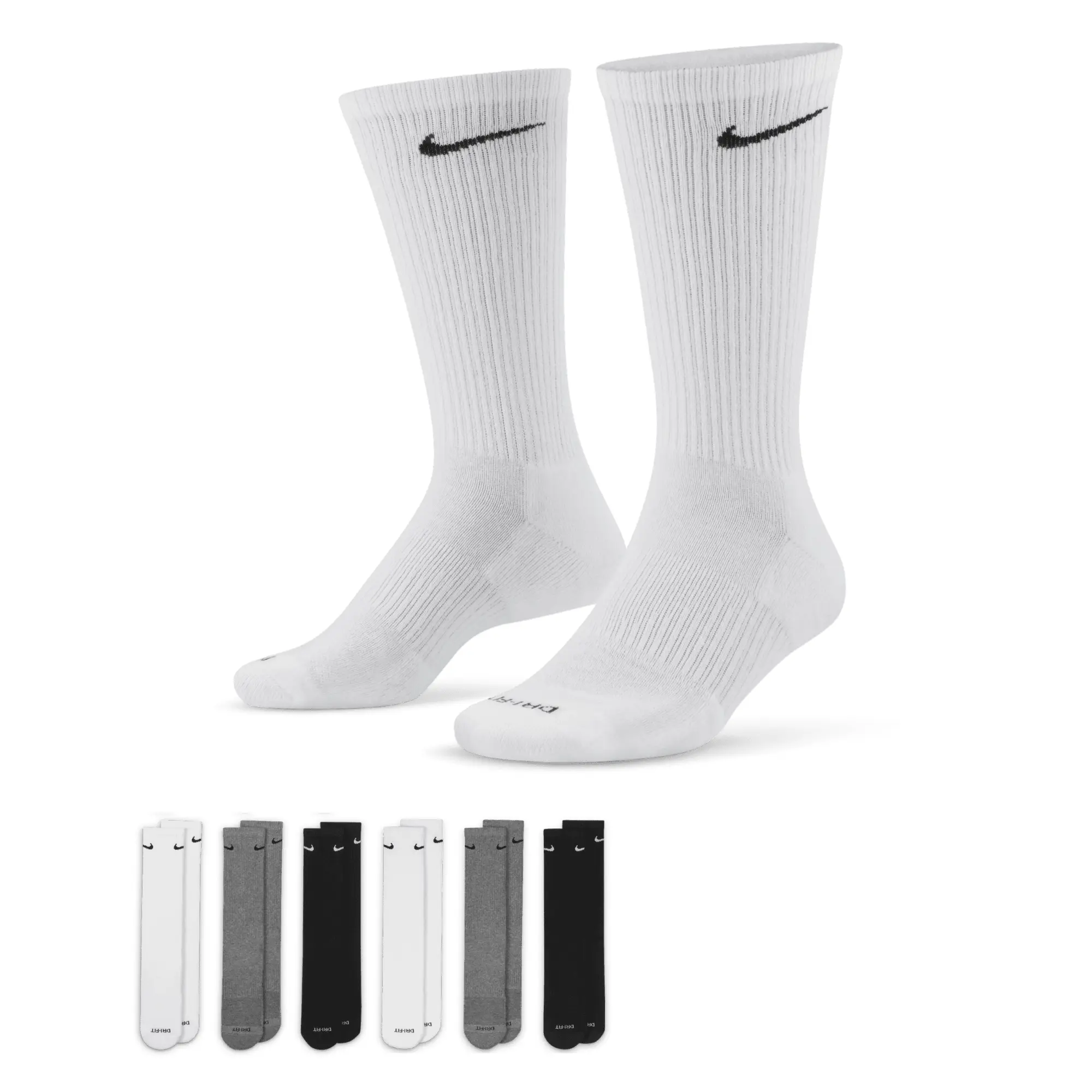Nike Everyday Cushion 6 Pack Crew Socks