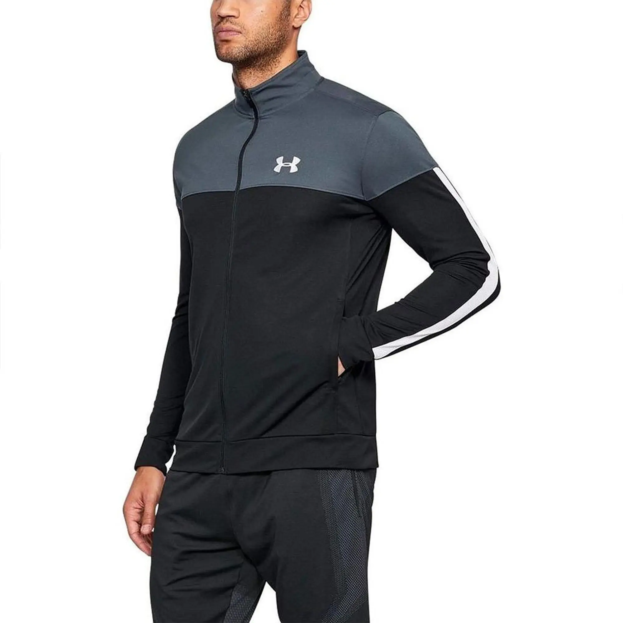 Under Armour Sportstyle Pique Jacket Black 1313204 008 FOOTY.COM