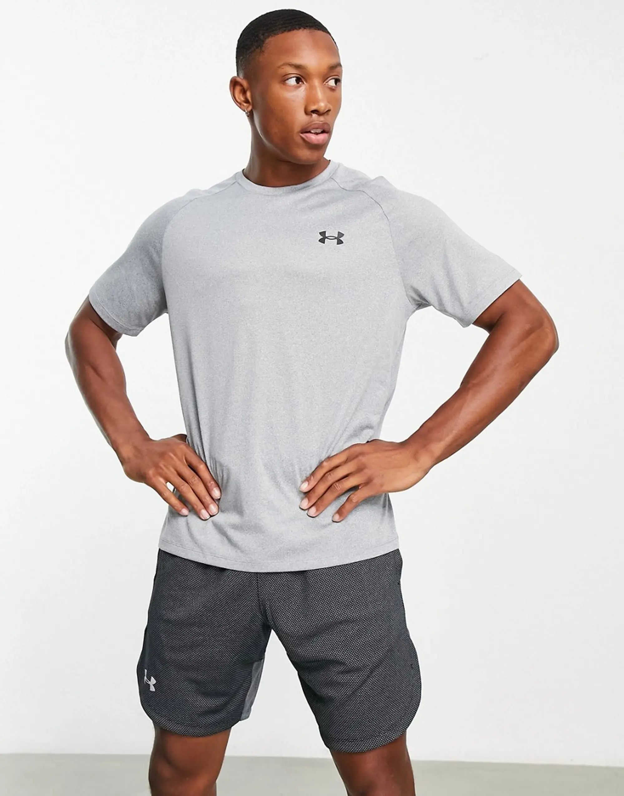 Under Armour  Tech™ 2.0 Men's Short Sleeve Steel Light Heather / Black 3XL