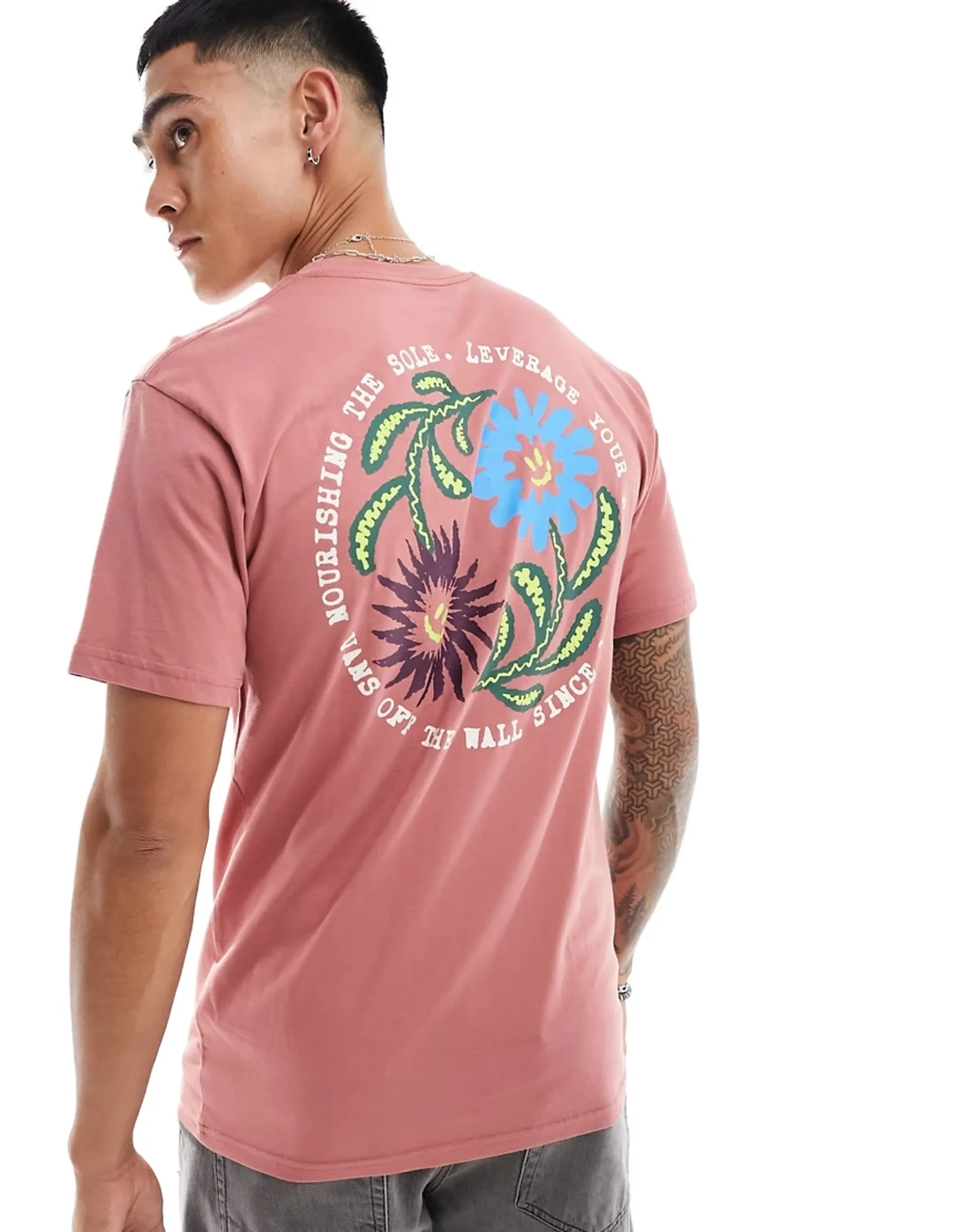 Vans T-Shirt With Back Graphic In Pink
