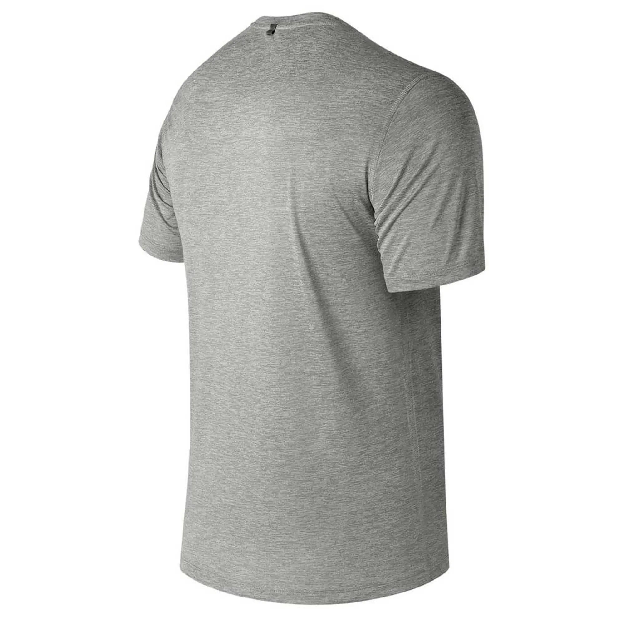 New Balance Men's Core Heathered T-shirt In Grey Poly Knit 