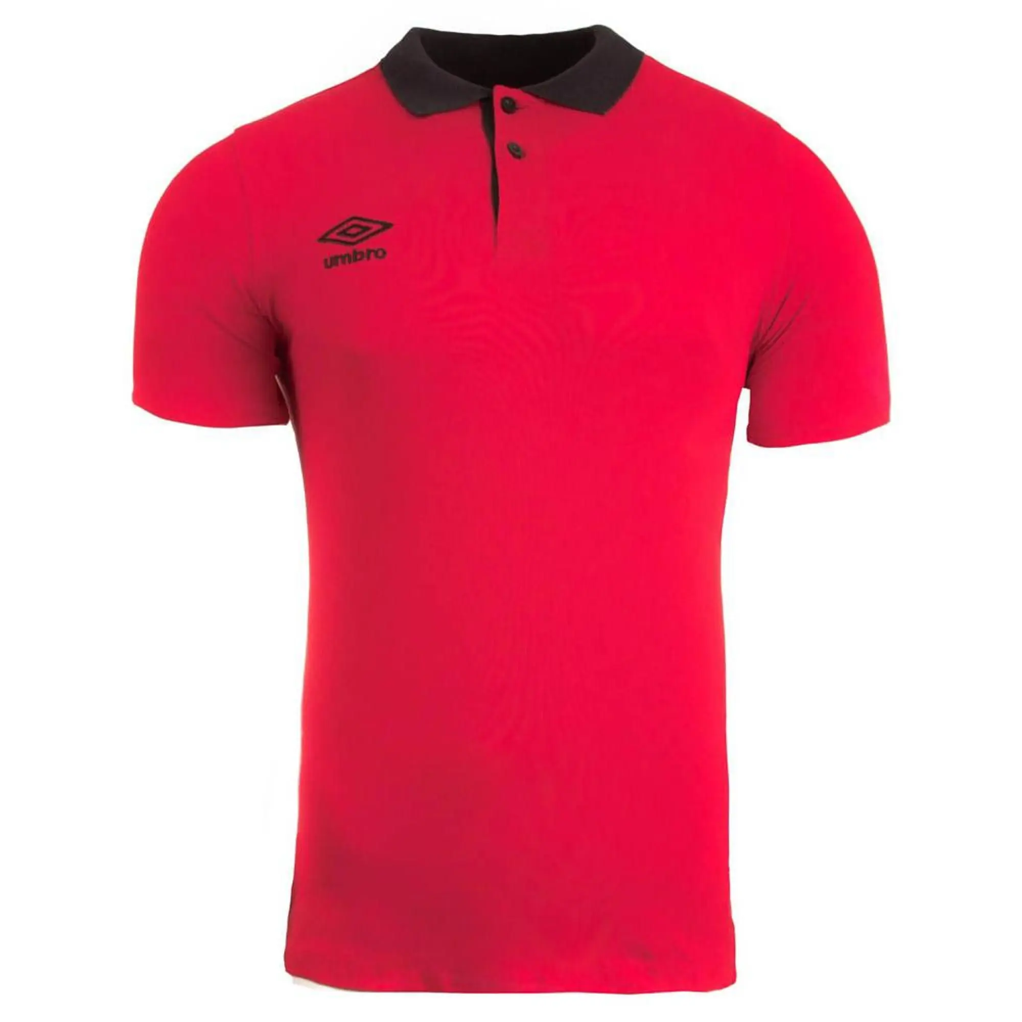 Umbro Contrast Collar Piqué Short Sleeve Polo  - Red