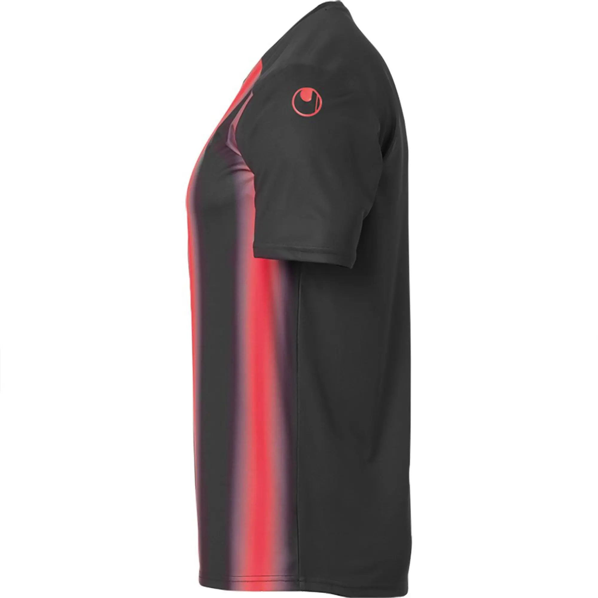 Uhlsport Stripe 2.0 Short Sleeve T-shirt  - Red,Black