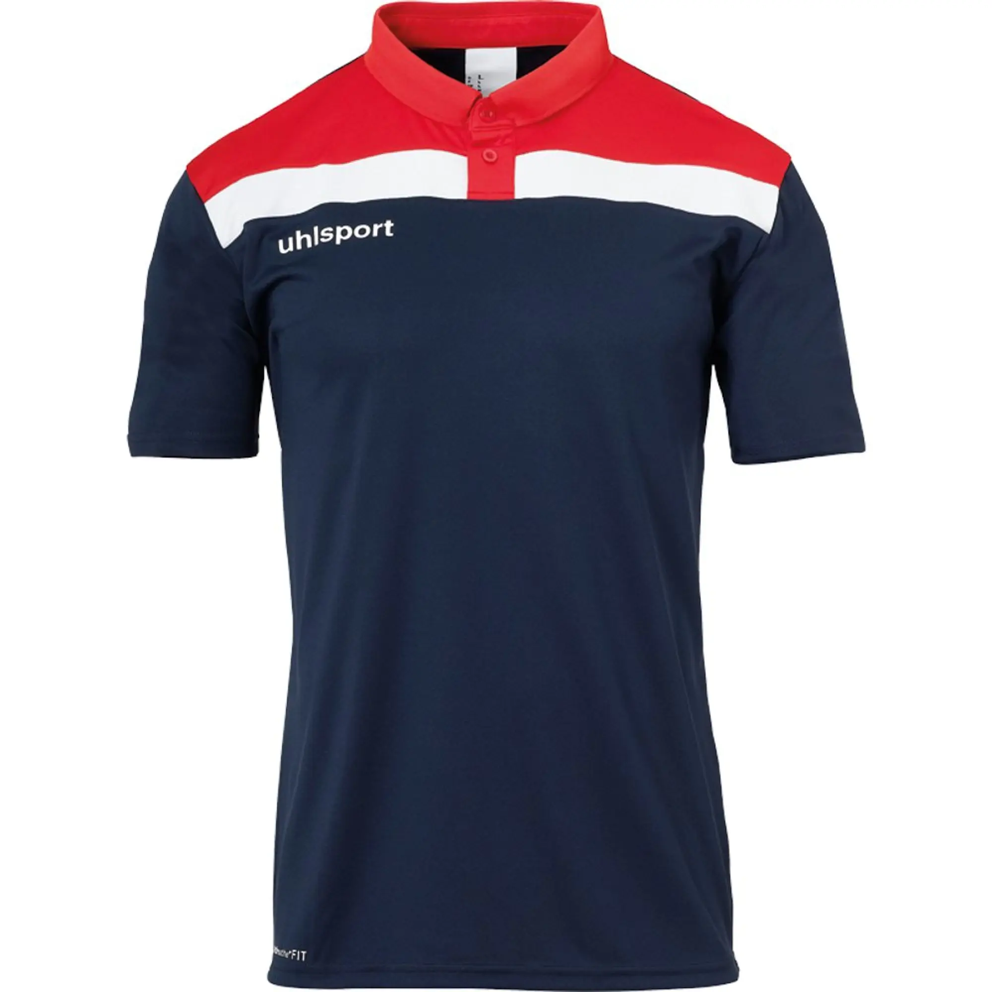 Uhlsport Offense 23 Short Sleeve Polo  - Red,Blue