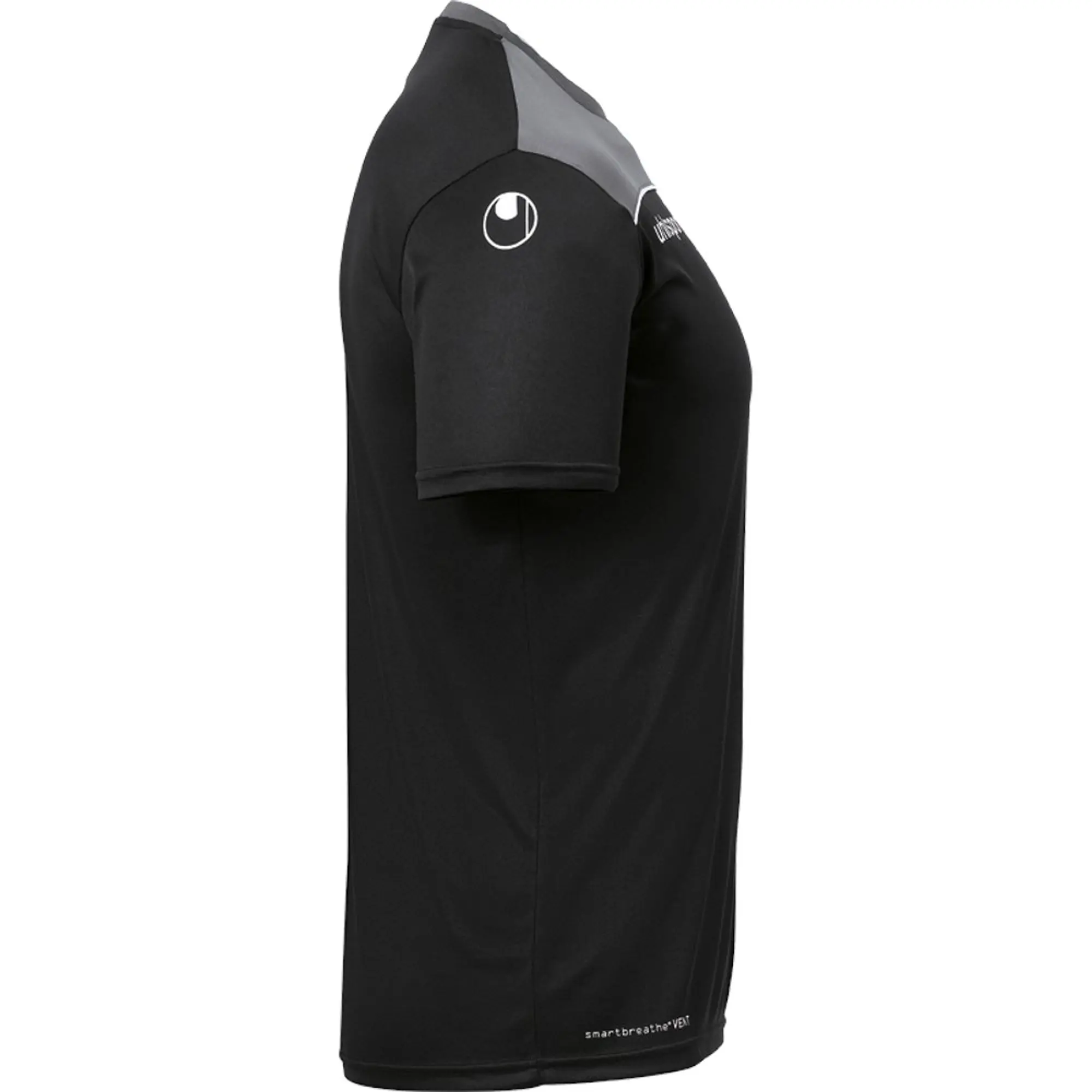 Uhlsport Offense 23 Poly Short Sleeve T-shirt  - Black,Grey