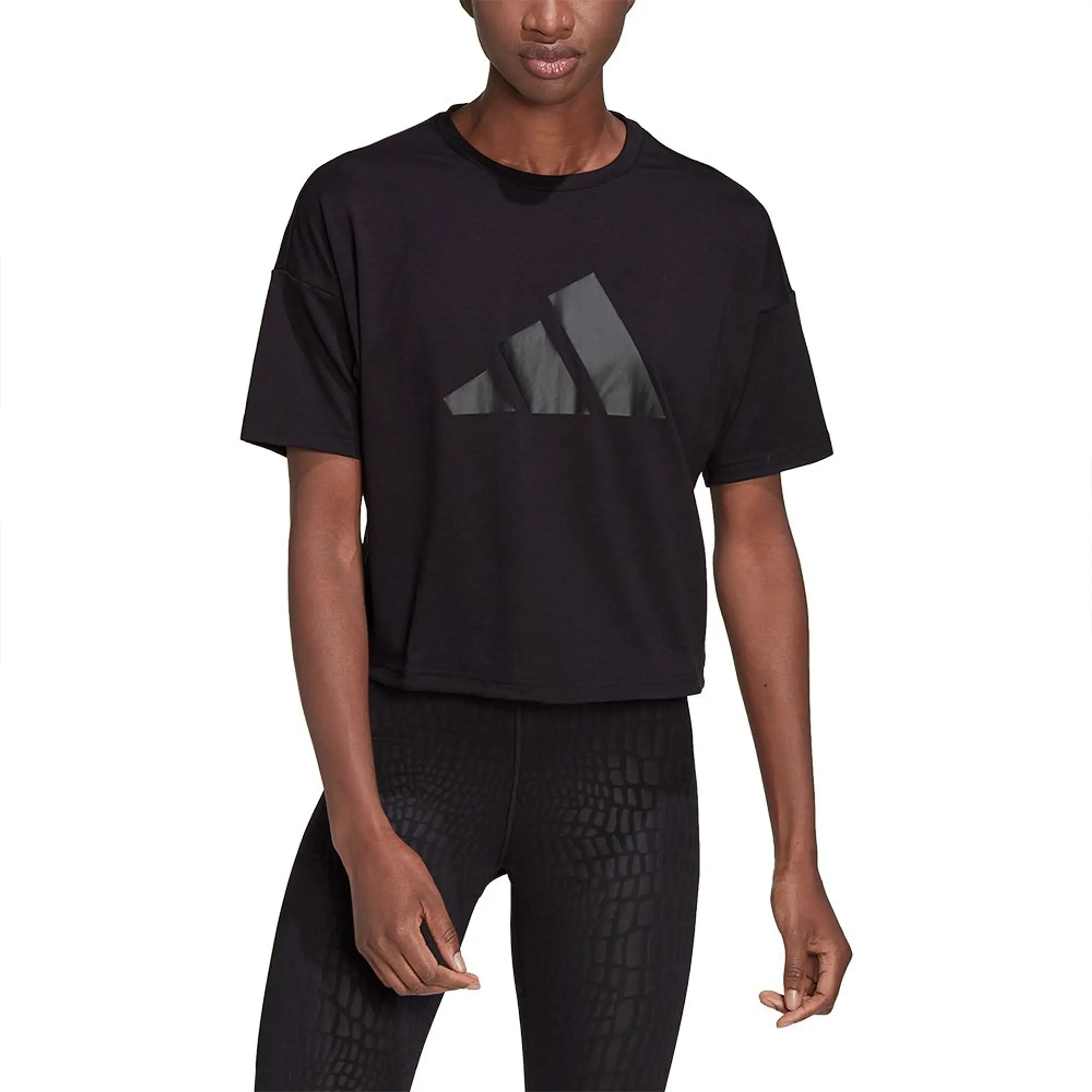 Adidas Icons 3 Bar Logo Short Sleeve T-shirt  - Black