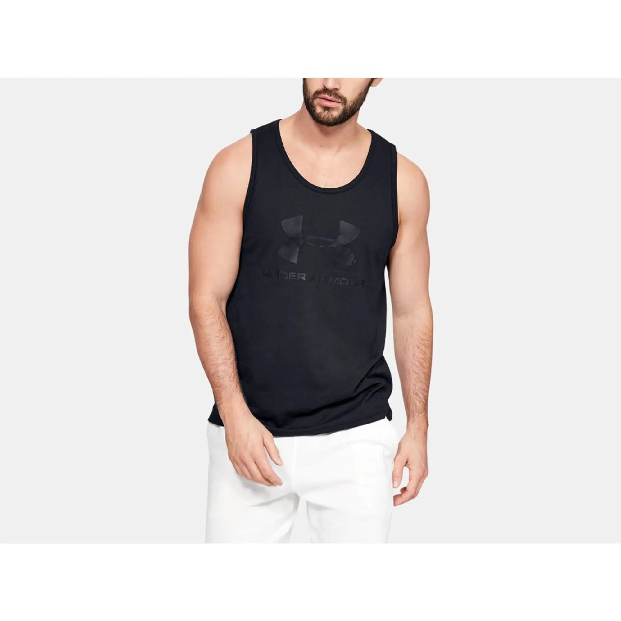 Under Armour Sportstyle Logo Sleeveless T-shirt  - Black