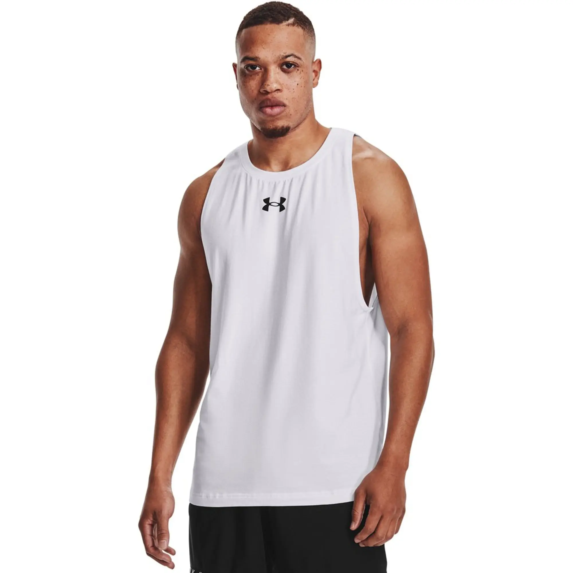 Men's  Under Armour  Zone Tank White / Black / Black XXL