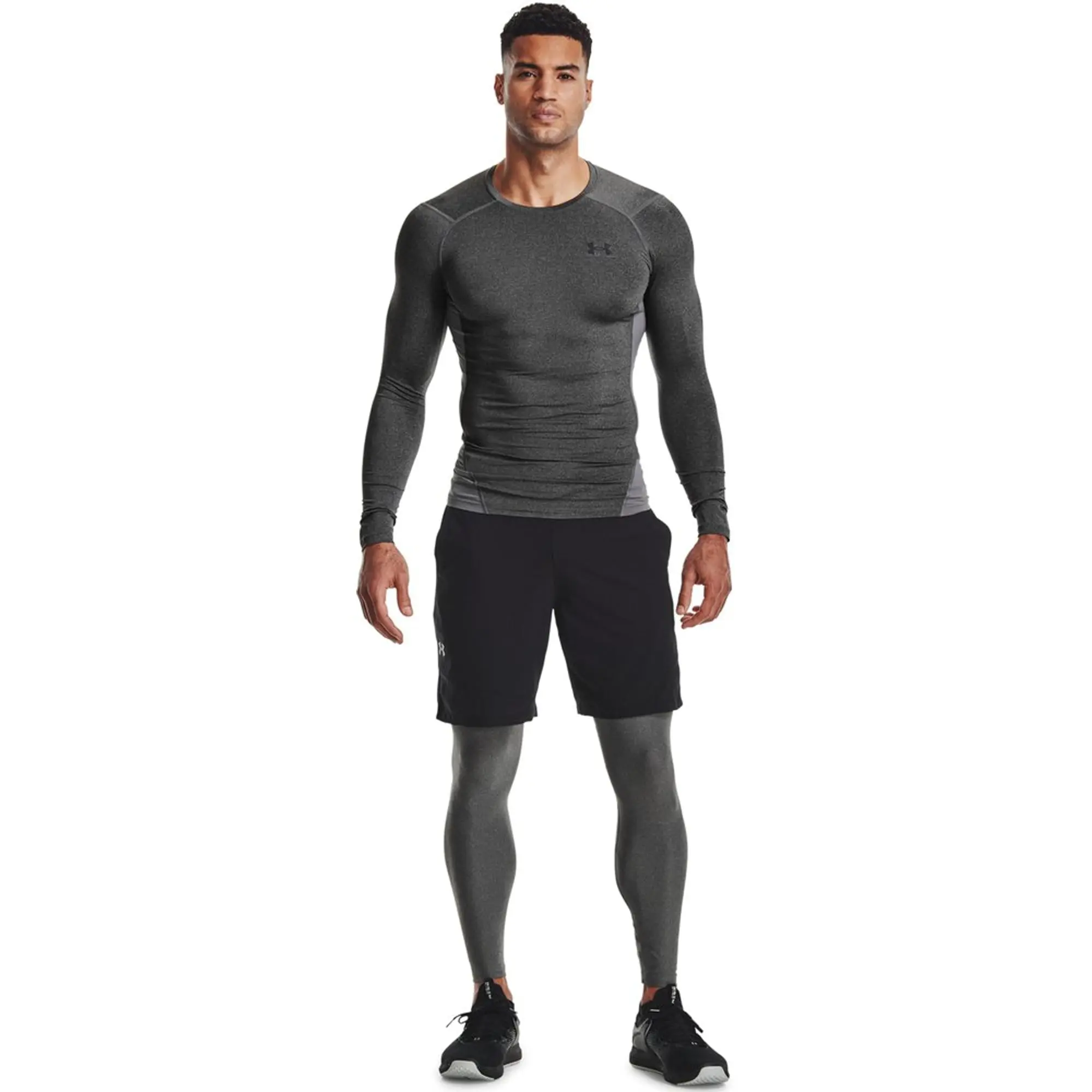 Under Armour HeatGear® Men's Leggings Carbon Heather / Black XS