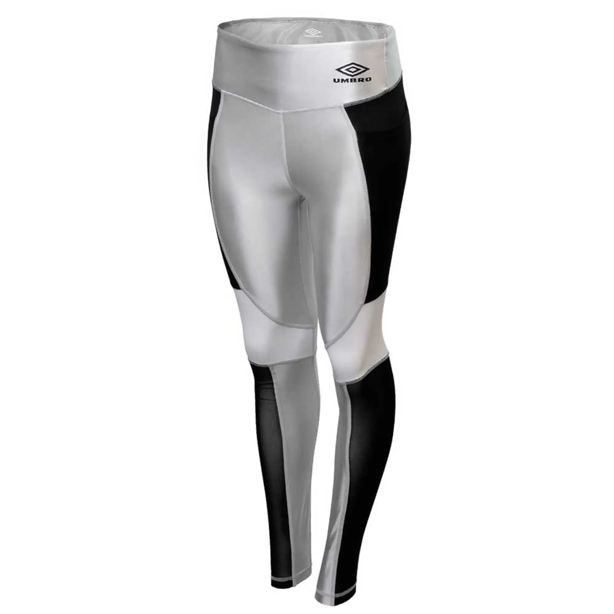 Umbro Reflective Tech Performance Leggings  - Black,Silver