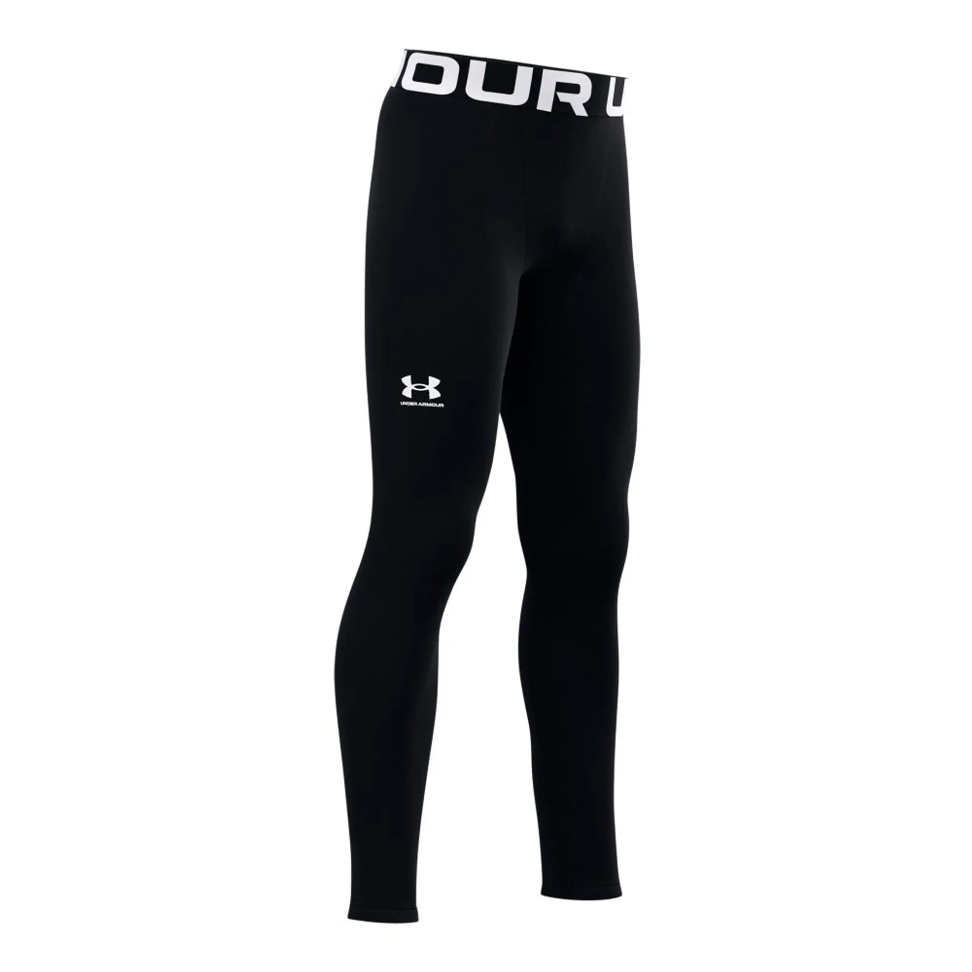 Under Armour Boys' ColdGear® Leggings Black / White YXS (48 - 50 in)