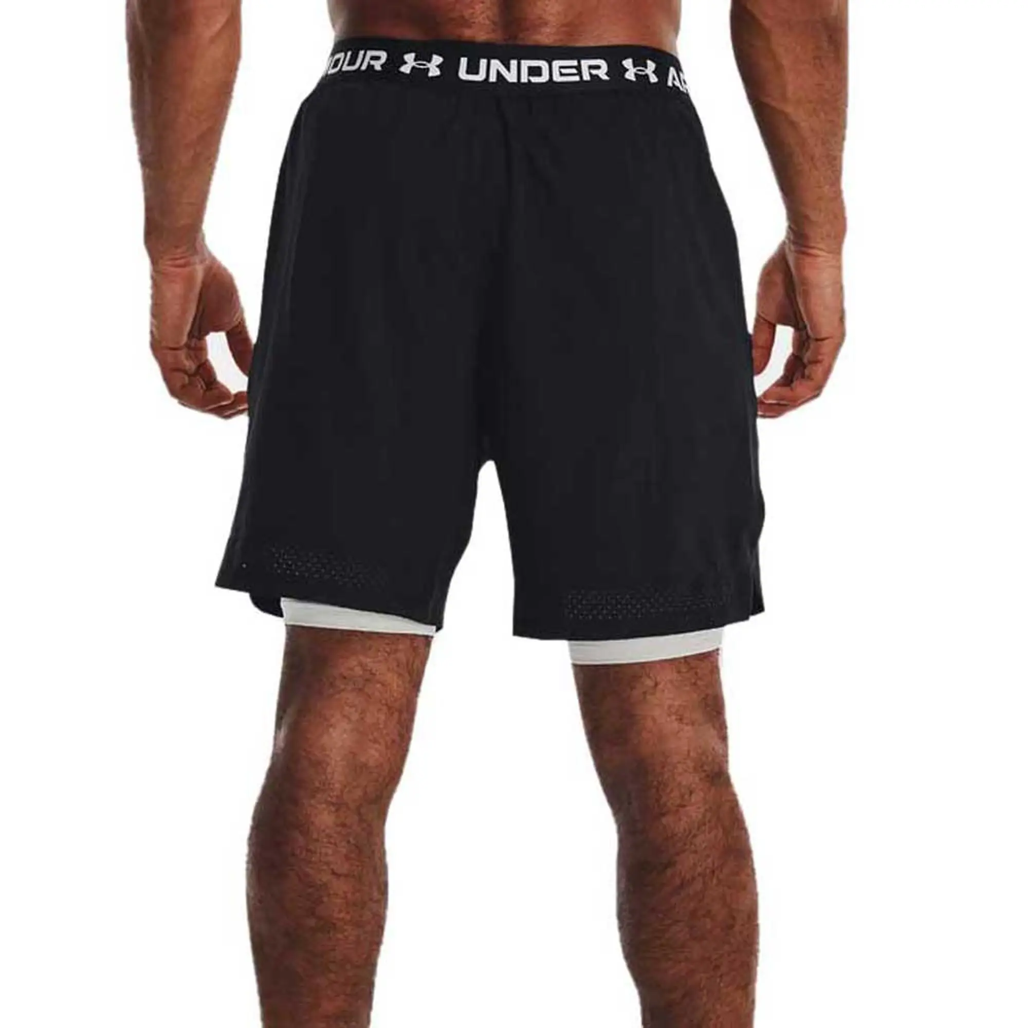 Men's  Under Armour  Vanish Woven 2-in-1 Shorts Black / White M