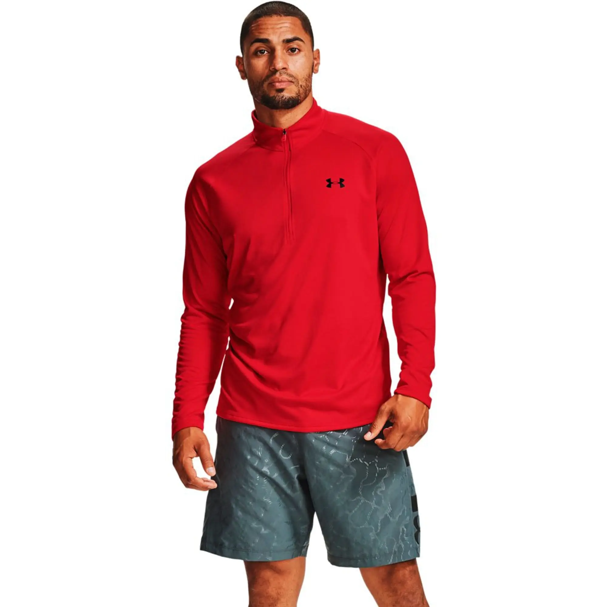 Men's  Under Armour  Tech™ ½ Zip Long Sleeve Red / Black 3XL