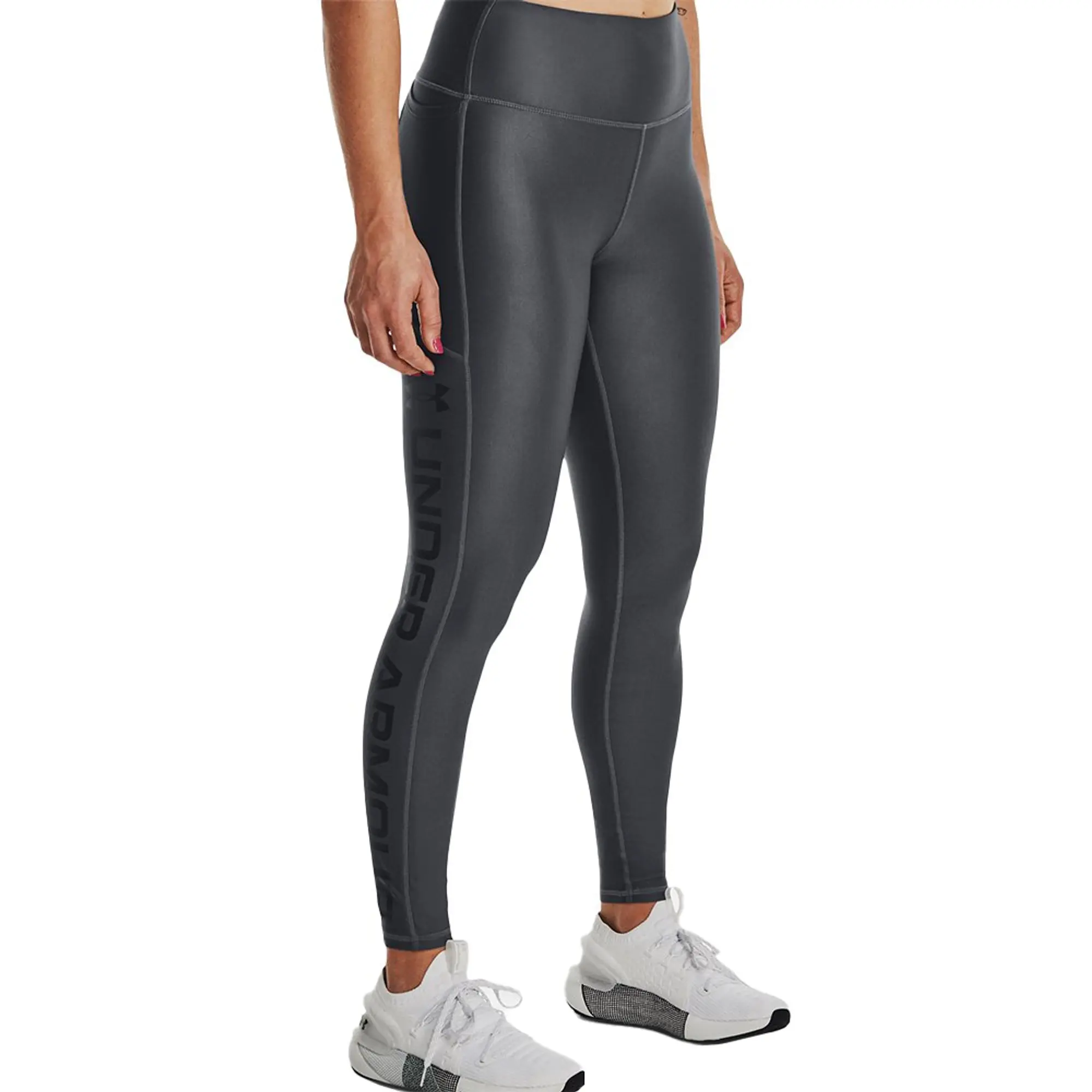 Under Armour Women's HeatGear® Full-Length Leggings Pitch Gray / Black XS