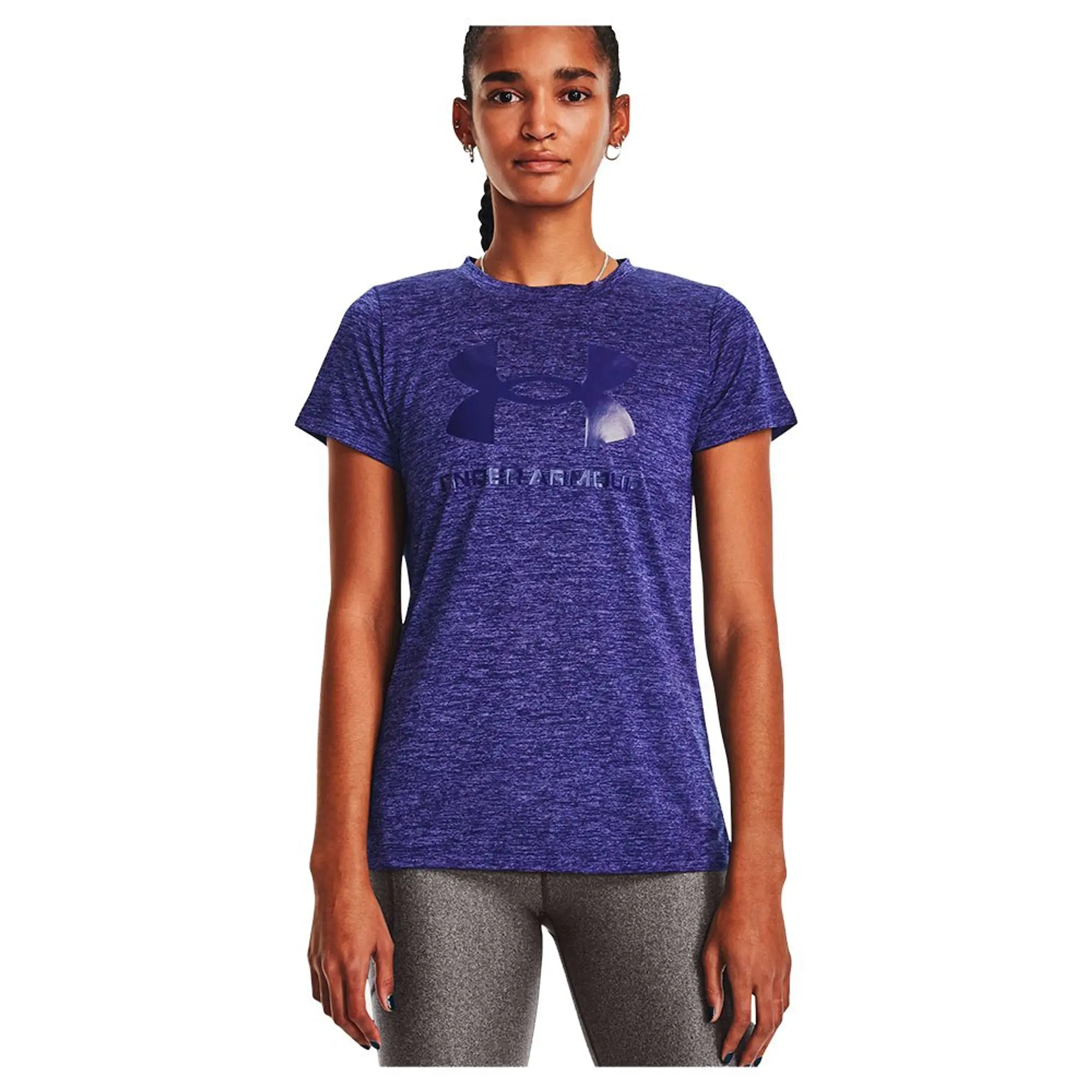 Under Armour Tech Twist Big Logo Gel Short Sleeve T-shirt  - Blue
