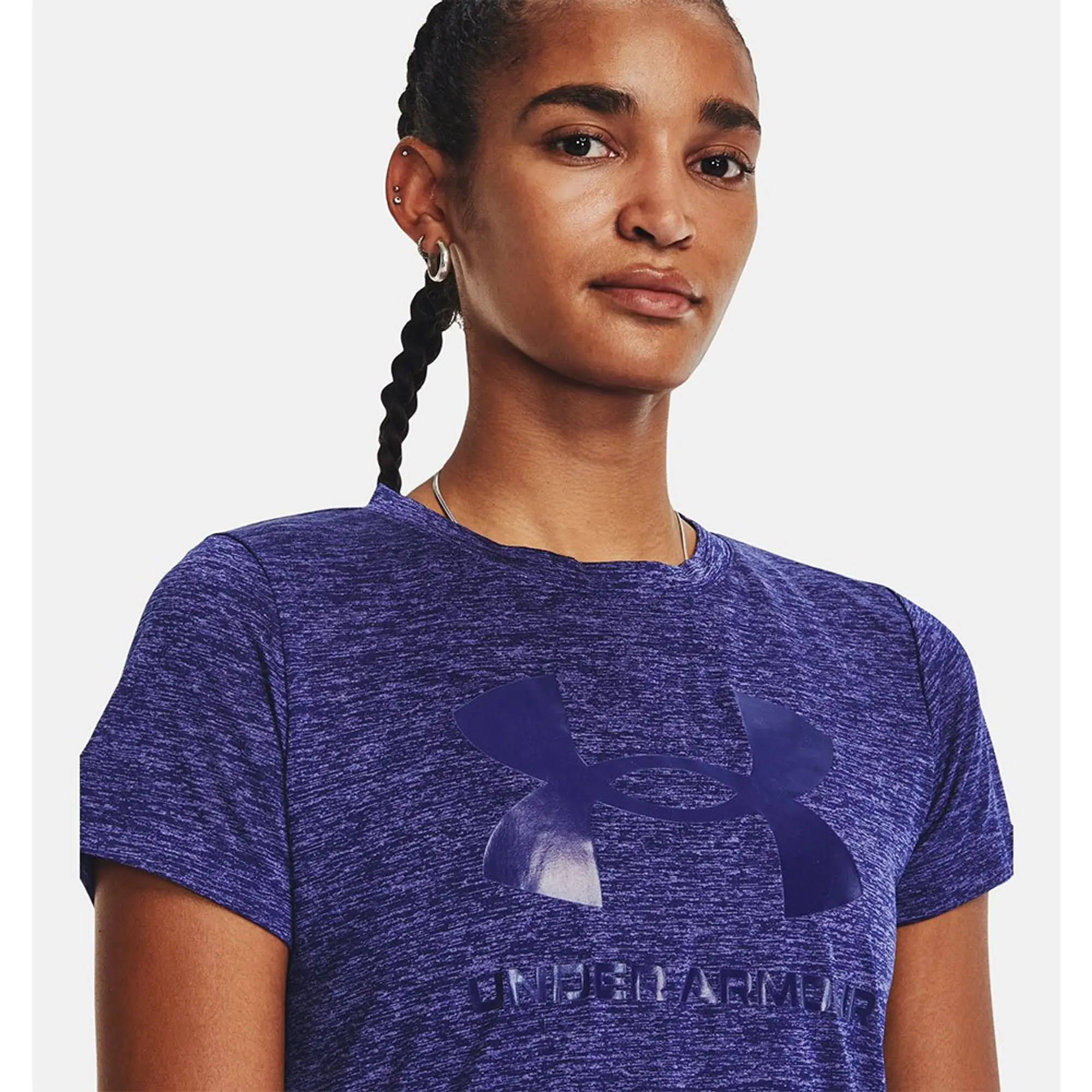 Under Armour Tech Twist Big Logo Gel Short Sleeve T-shirt  - Blue