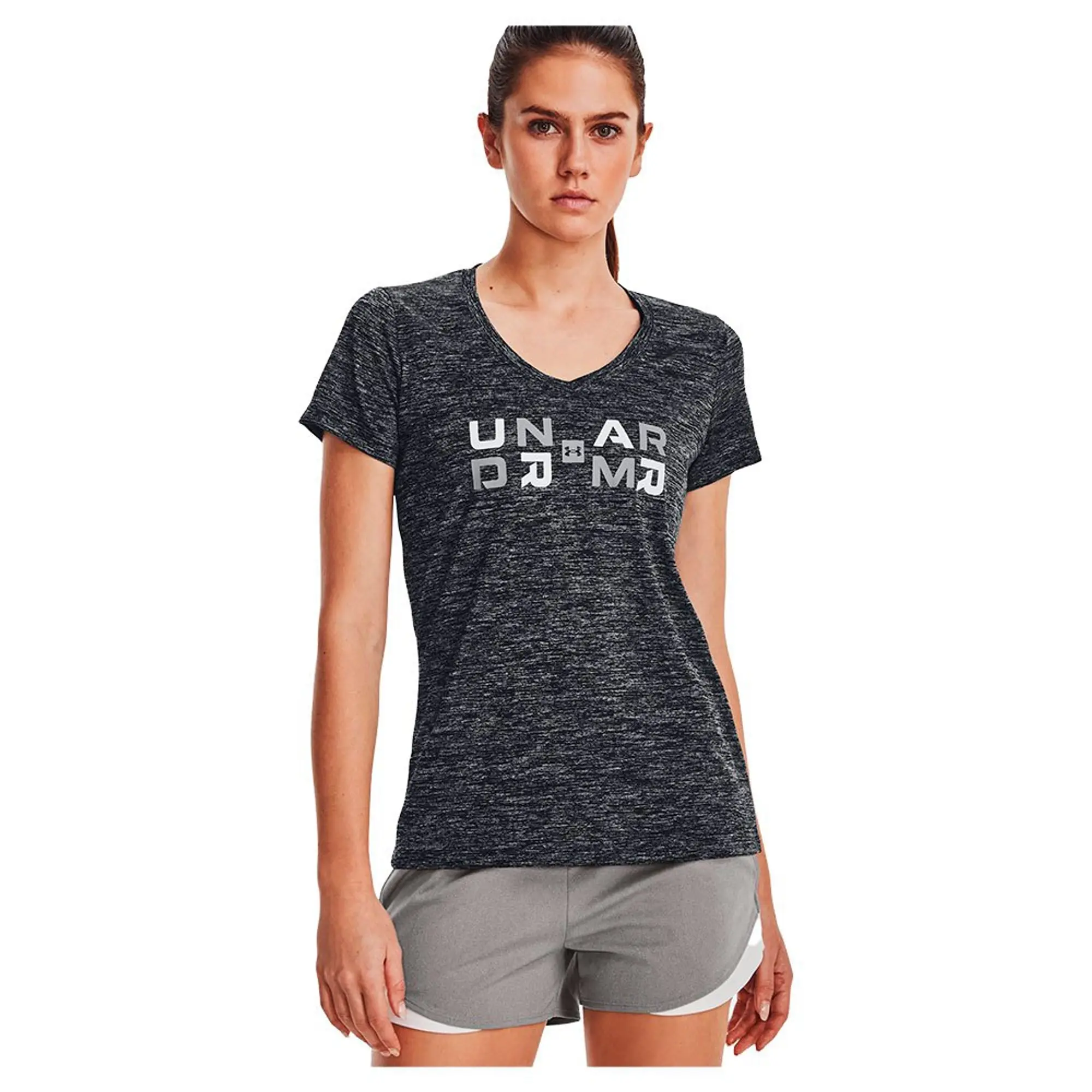 Under Armour Armour Tech Twist Graphic Ssv Gym Top Womens - Black