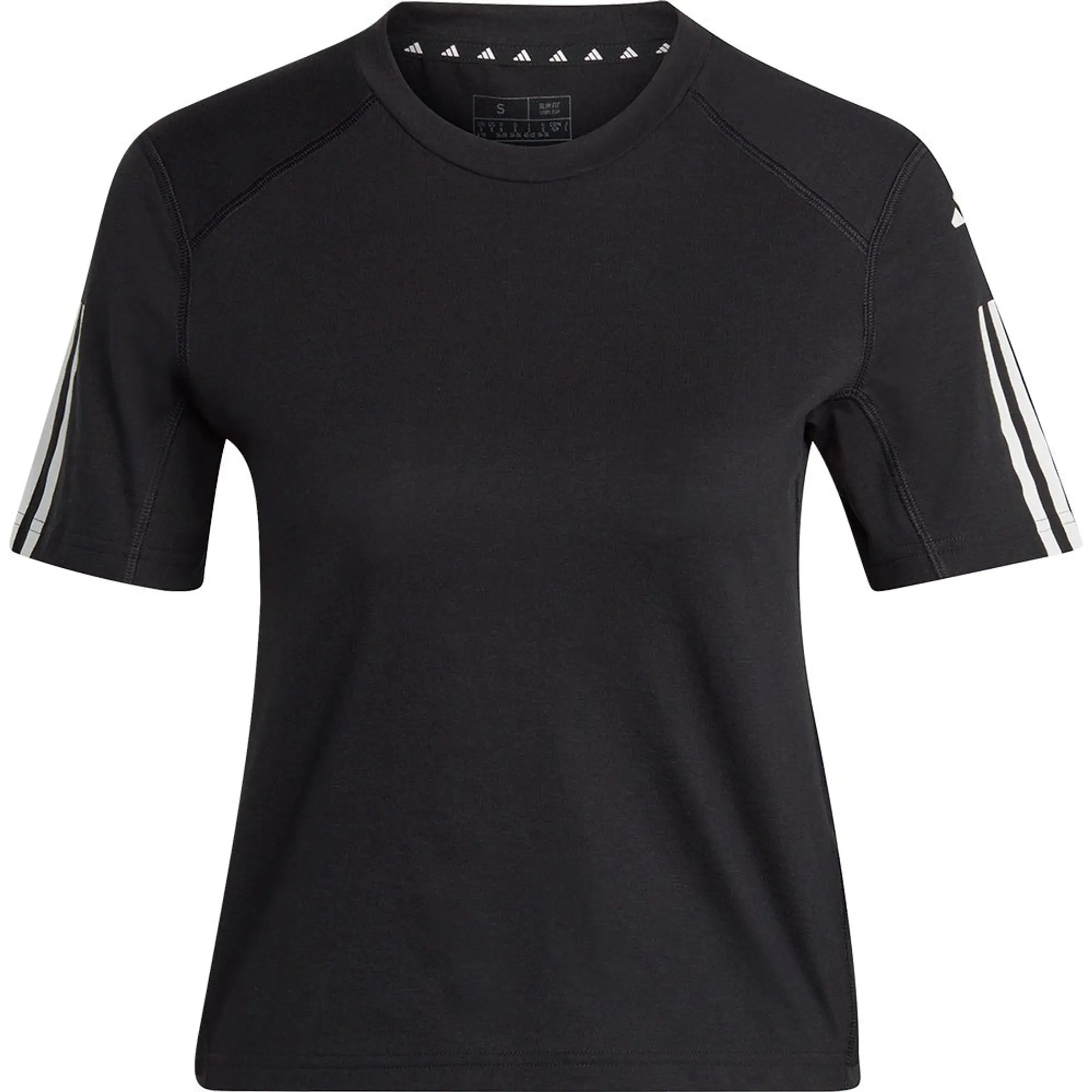 adidas Women's Train Essentials Cotton T-Shirt- Black/White, Black/White